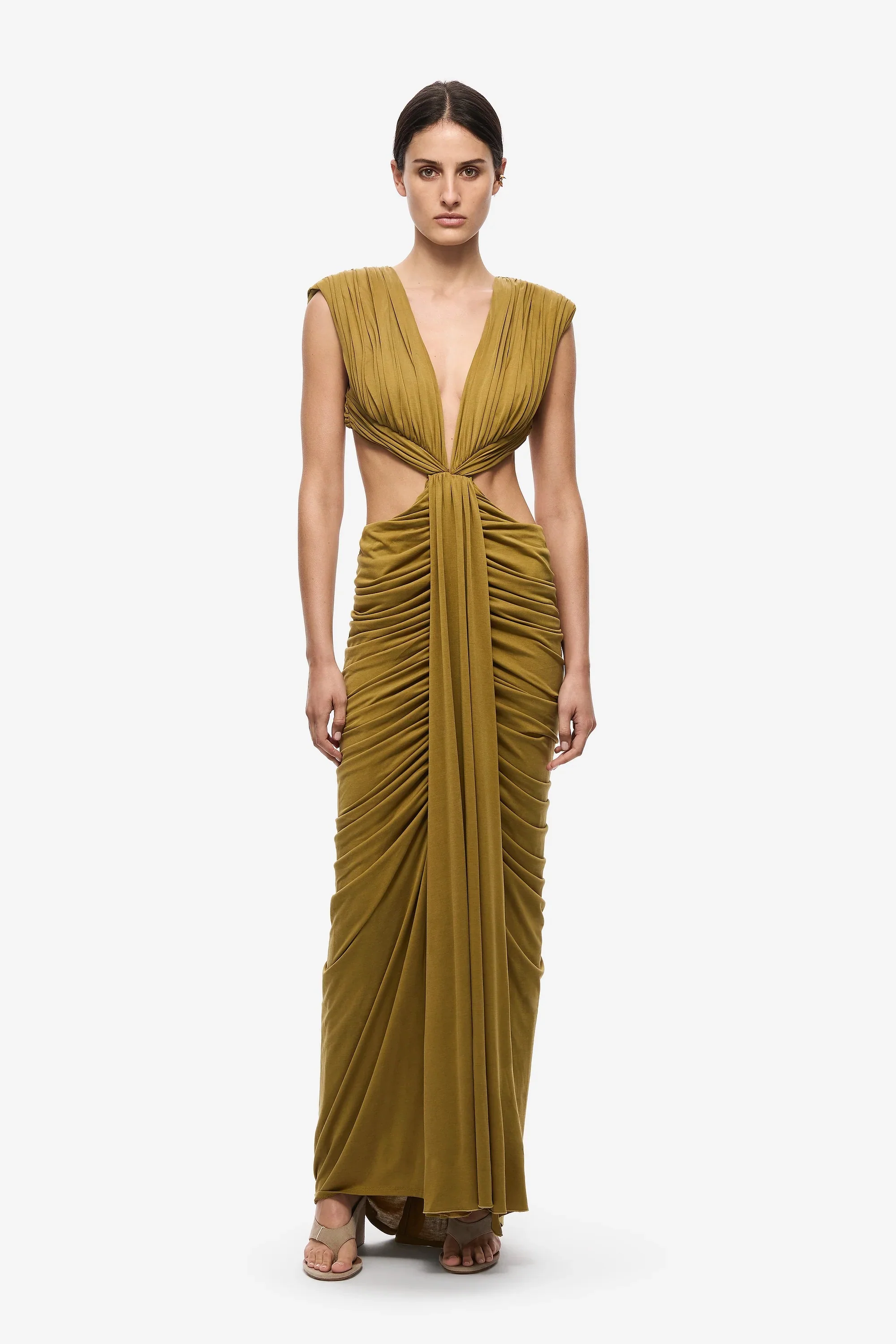 Misha Solacia Cupro Dress - Plantation - Image 2