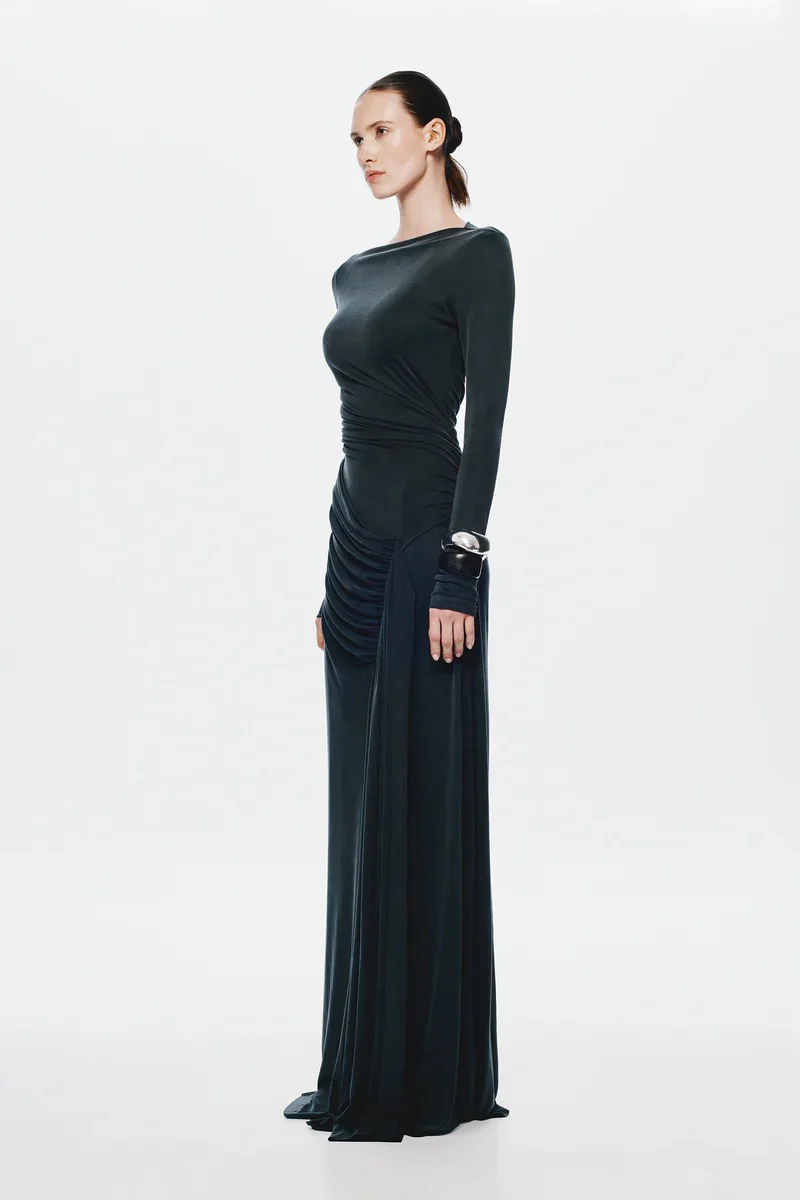 Misha Glacier Long Sleeve Dress - Black - Image 4