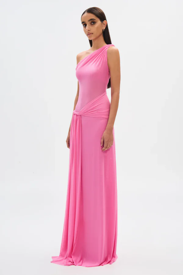 Misha Sisal Mesh Maxi Dress - Orchid Pink - Image 2