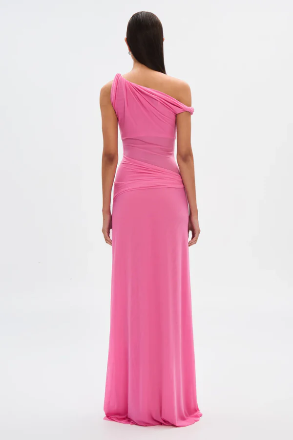 Misha Sisal Mesh Maxi Dress - Orchid Pink - Image 3