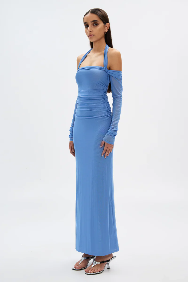 Misha The Sonnet Mesh Dress - Cornflower Blue - Image 2