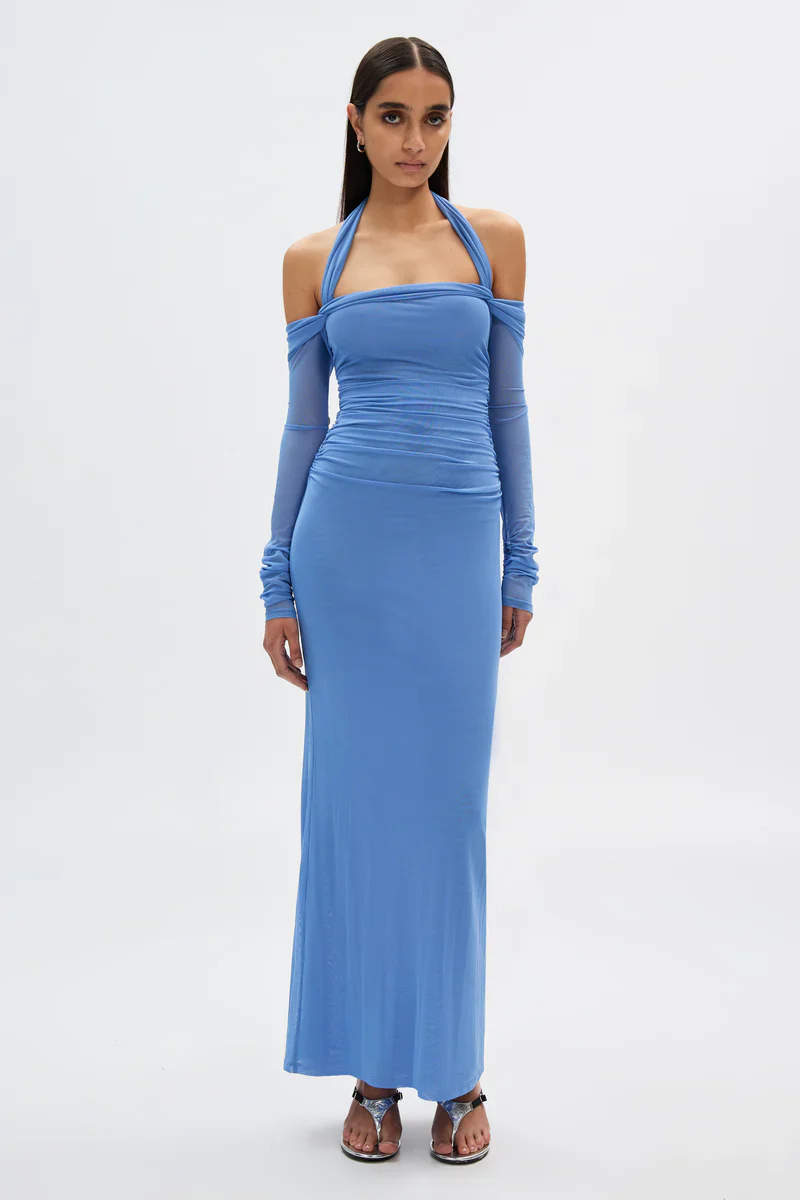 Misha The Sonnet Mesh Dress - Cornflower Blue - Image 5