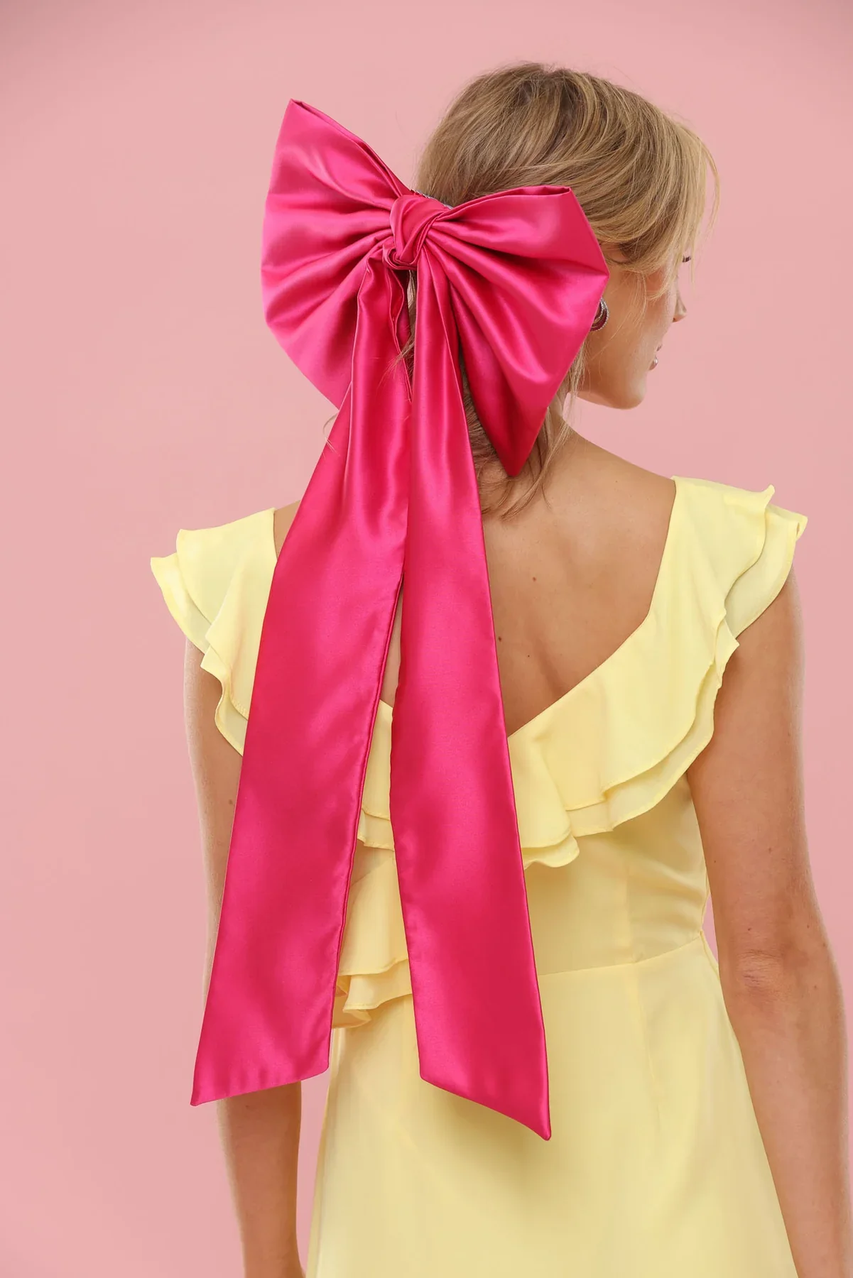 Morgan & Taylor Carmen Oversized Bow - Hot Pink - Image 2