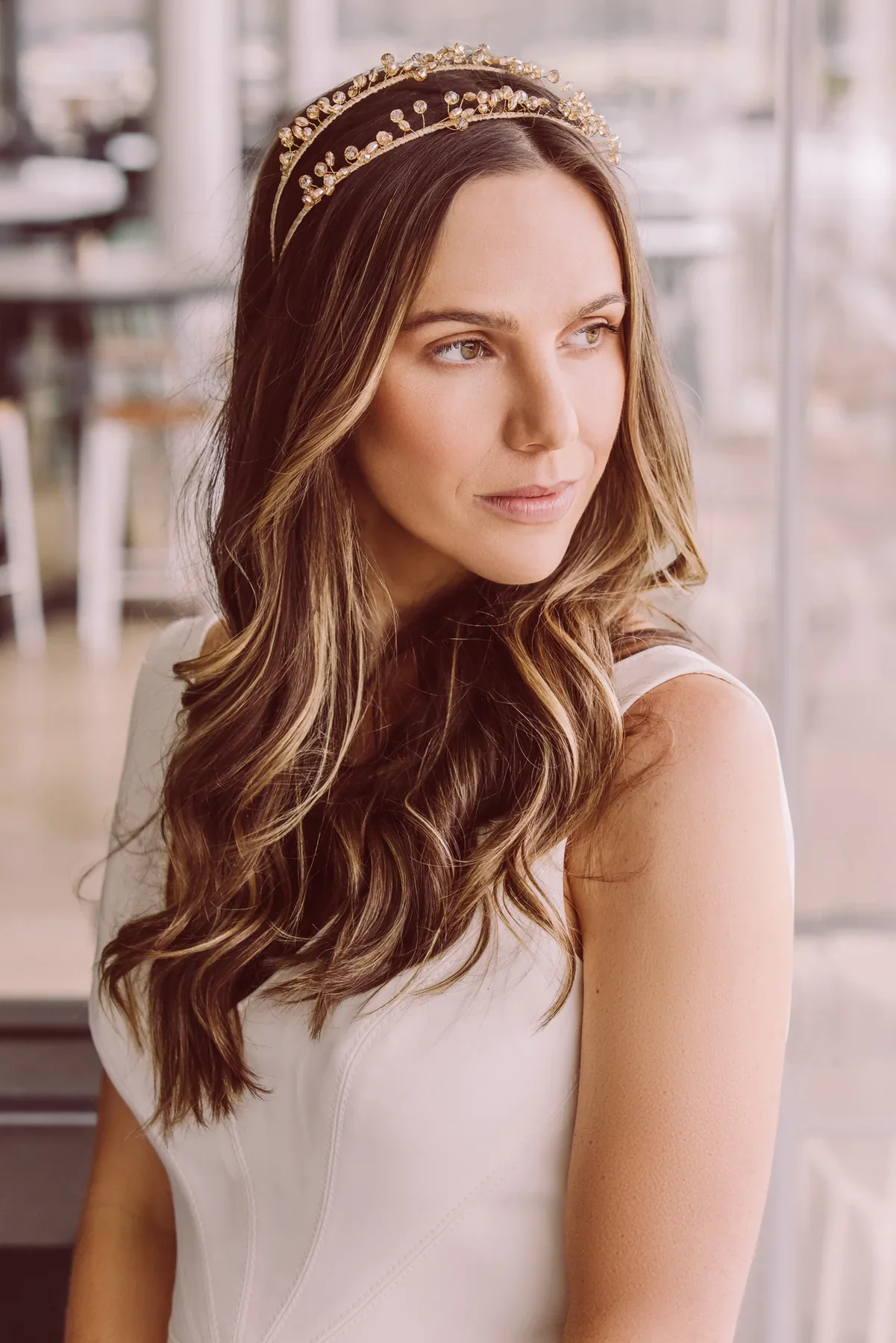 Morgan & Taylor Crystal Headpiece - Gold - Image 4