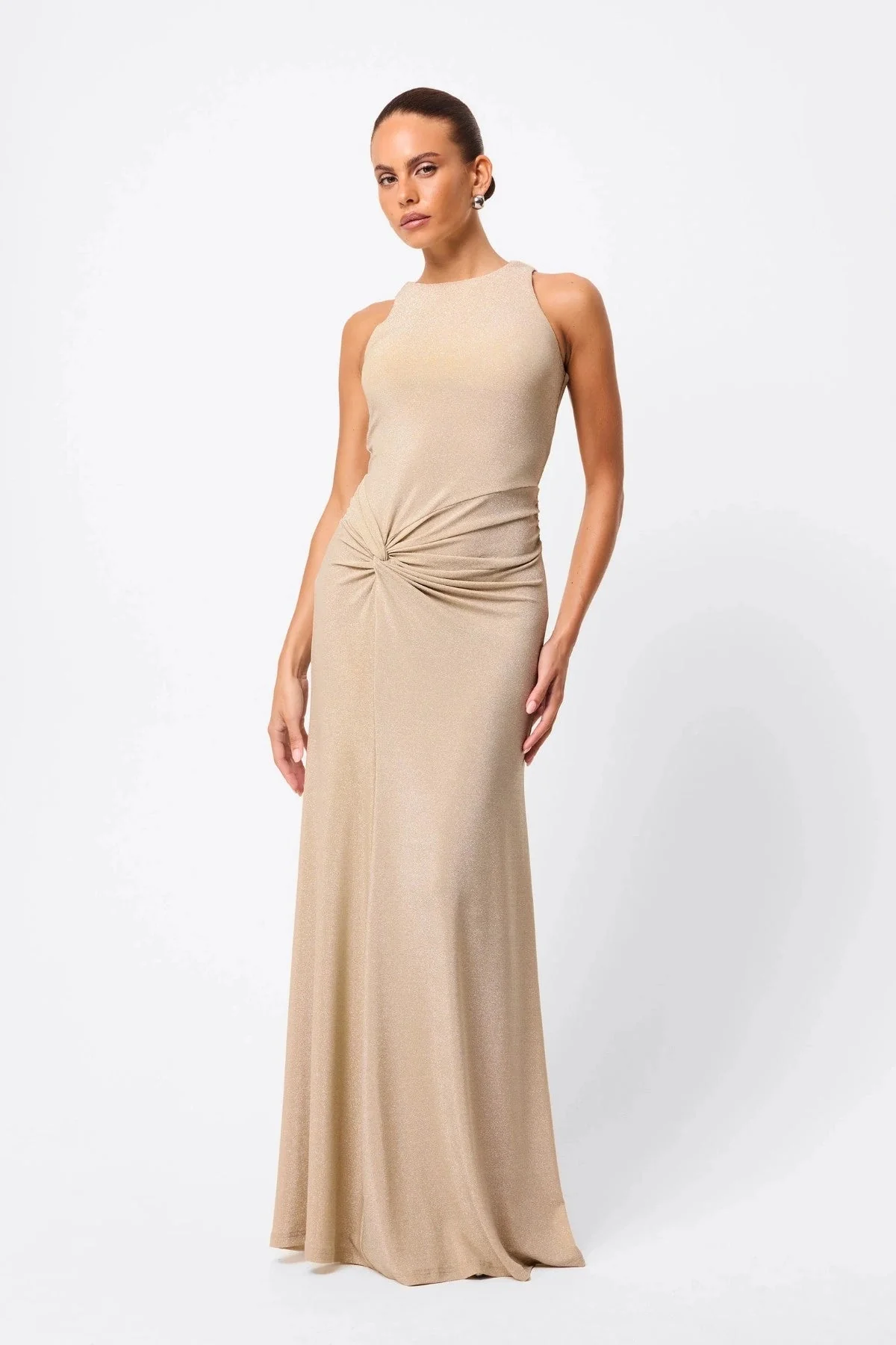 Mossman Adore You Maxi Dress - Gold - Image 3