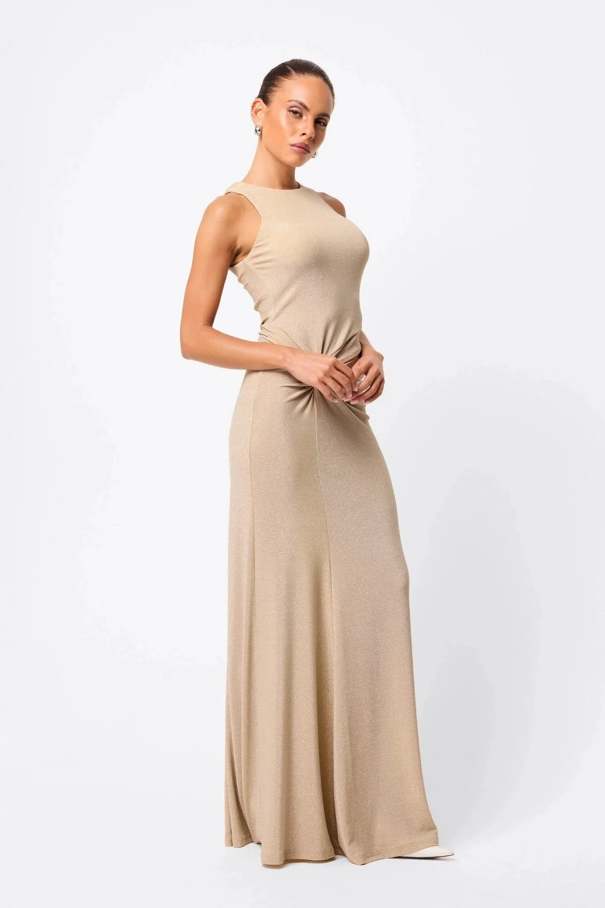 Mossman Adore You Maxi Dress - Gold - Image 5