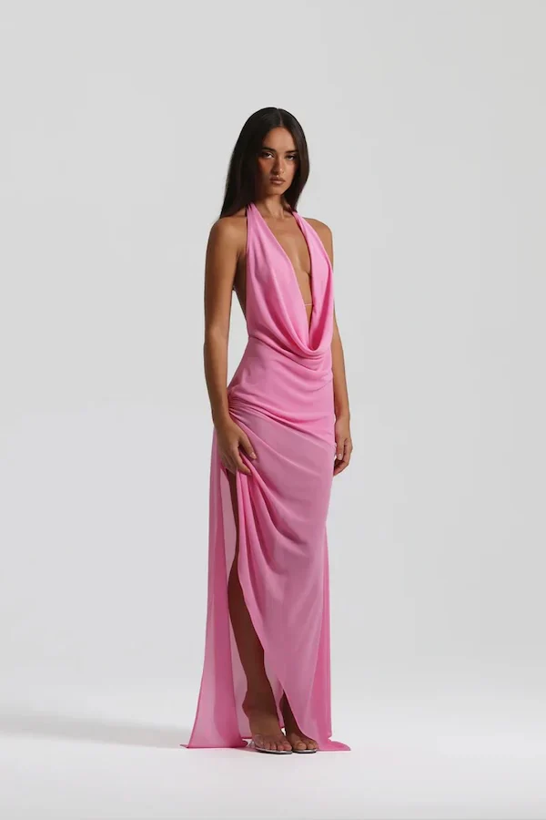 Natalie Rolt Anastasia Mini/Maxi Dress - Candy Pink - Image 2