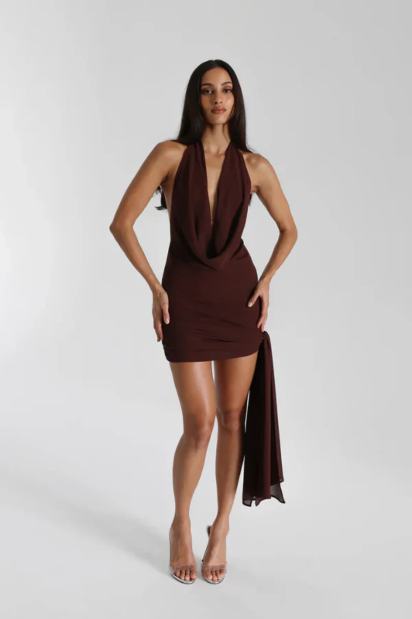 Natalie Rolt Anastasia Mini/Maxi Dress - Espresso