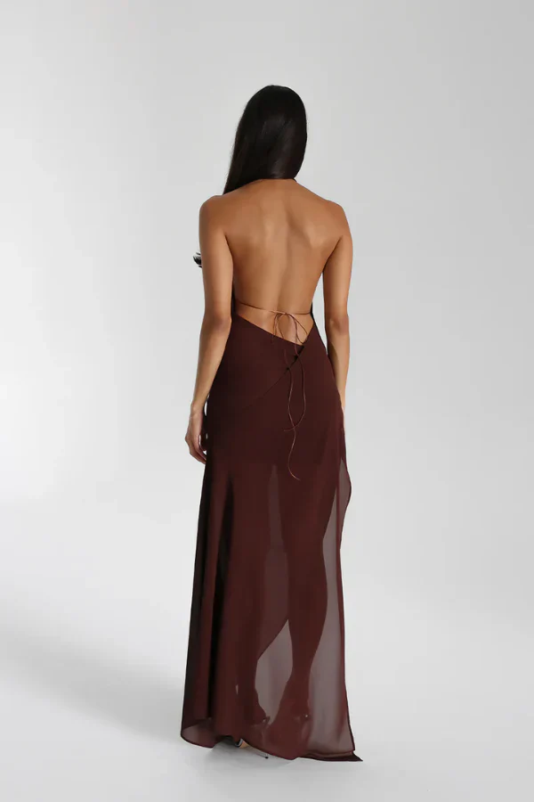 Natalie Rolt Anastasia Mini/Maxi Dress - Espresso - Image 3