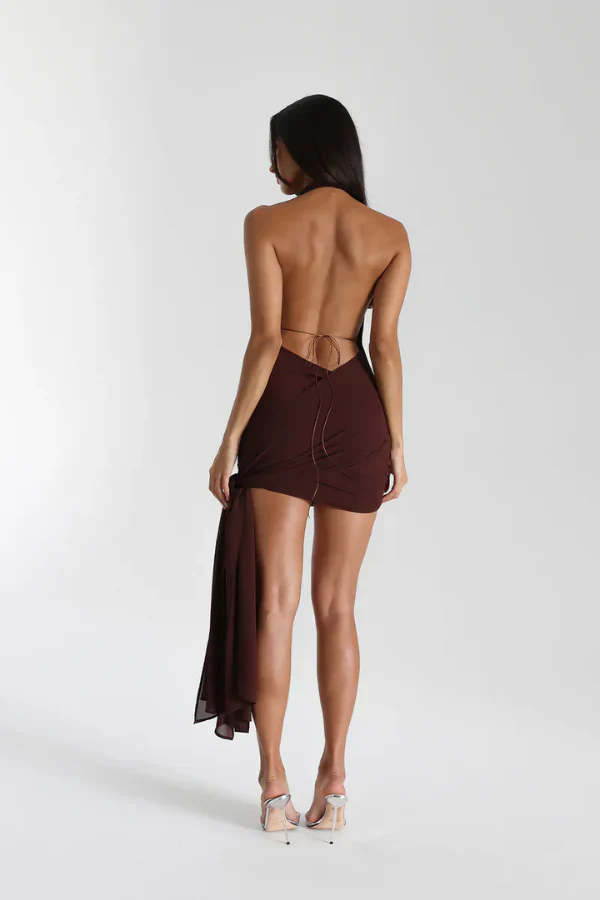 Natalie Rolt Anastasia Mini/Maxi Dress - Espresso - Image 4