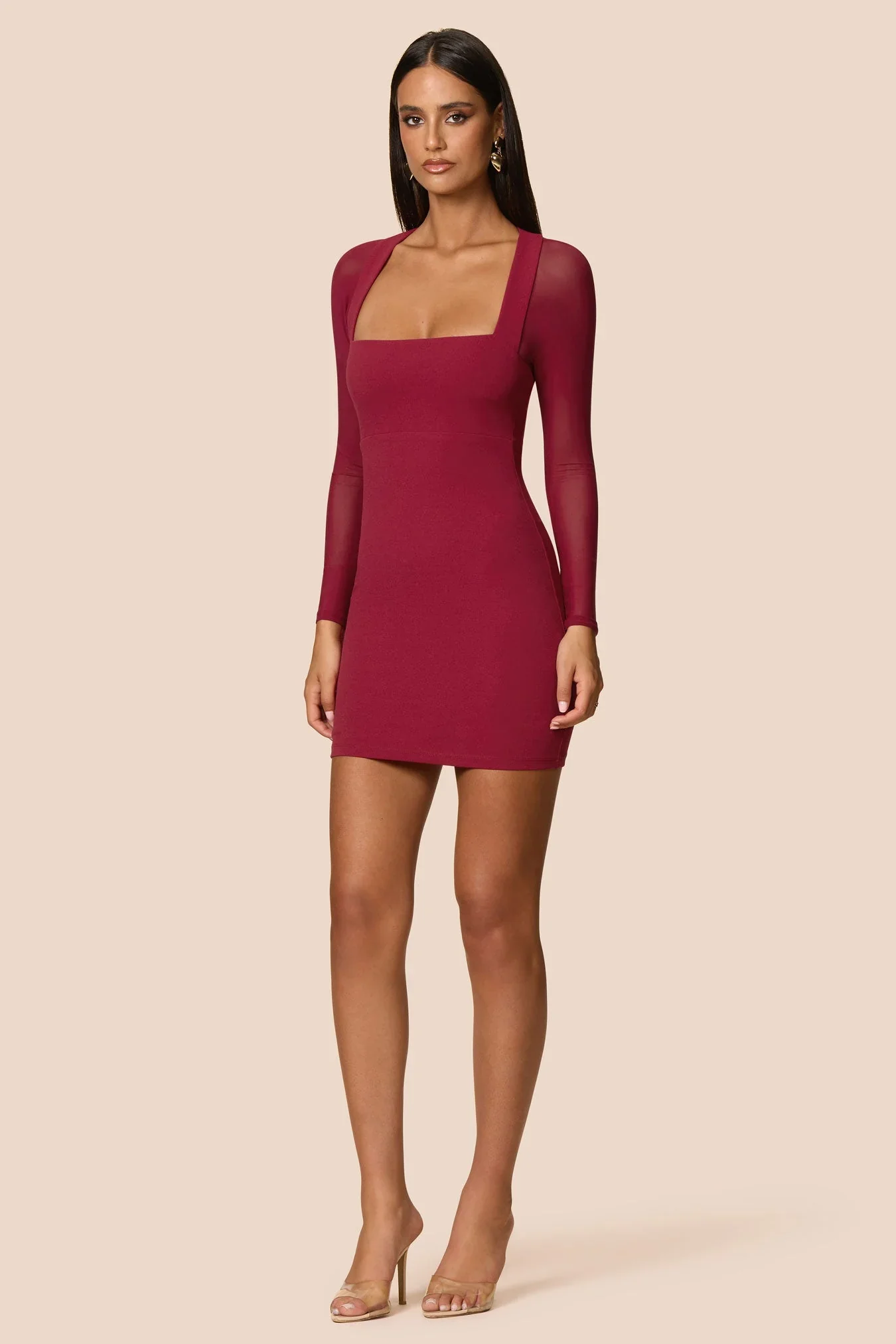 Nookie Amore Mesh Mini Dress - Ruby - Image 2
