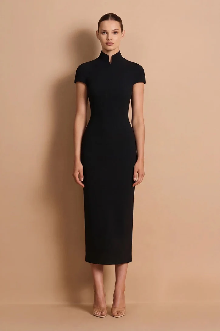 Nookie Dominique Midi Dress - Black