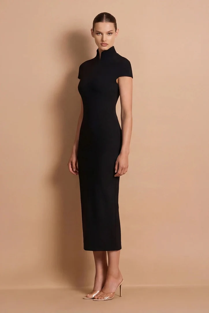 Nookie Dominique Midi Dress - Black - Image 2