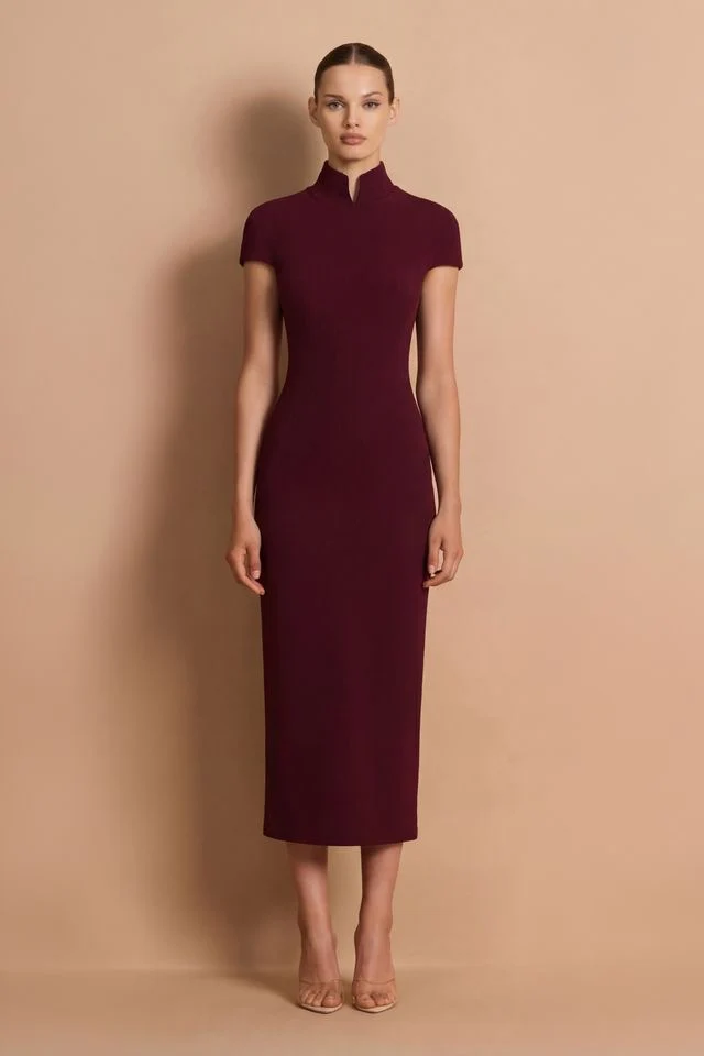 Nookie Dominique Midi Dress - Wine