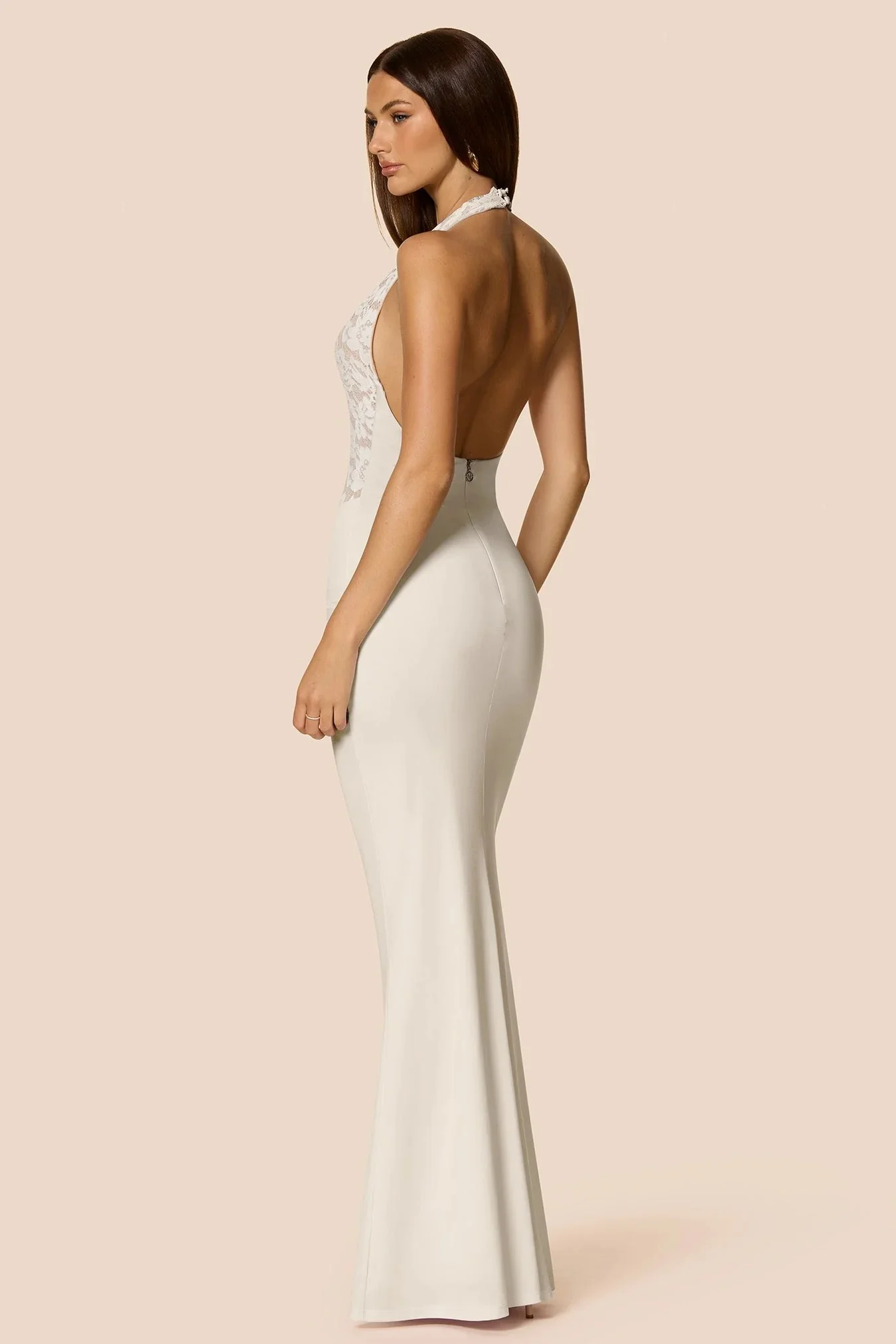 Nookie Lennox Halter Gown - White - Image 3