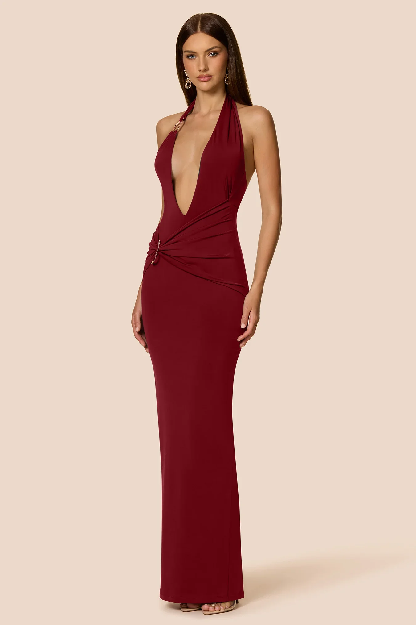 Nookie Leonie Halter Maxi Dress - Rouge - Image 2