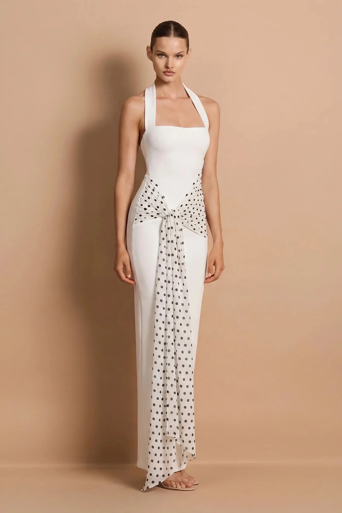 Nookie Paloma Halter Maxi Dress - Ivory - Image 2