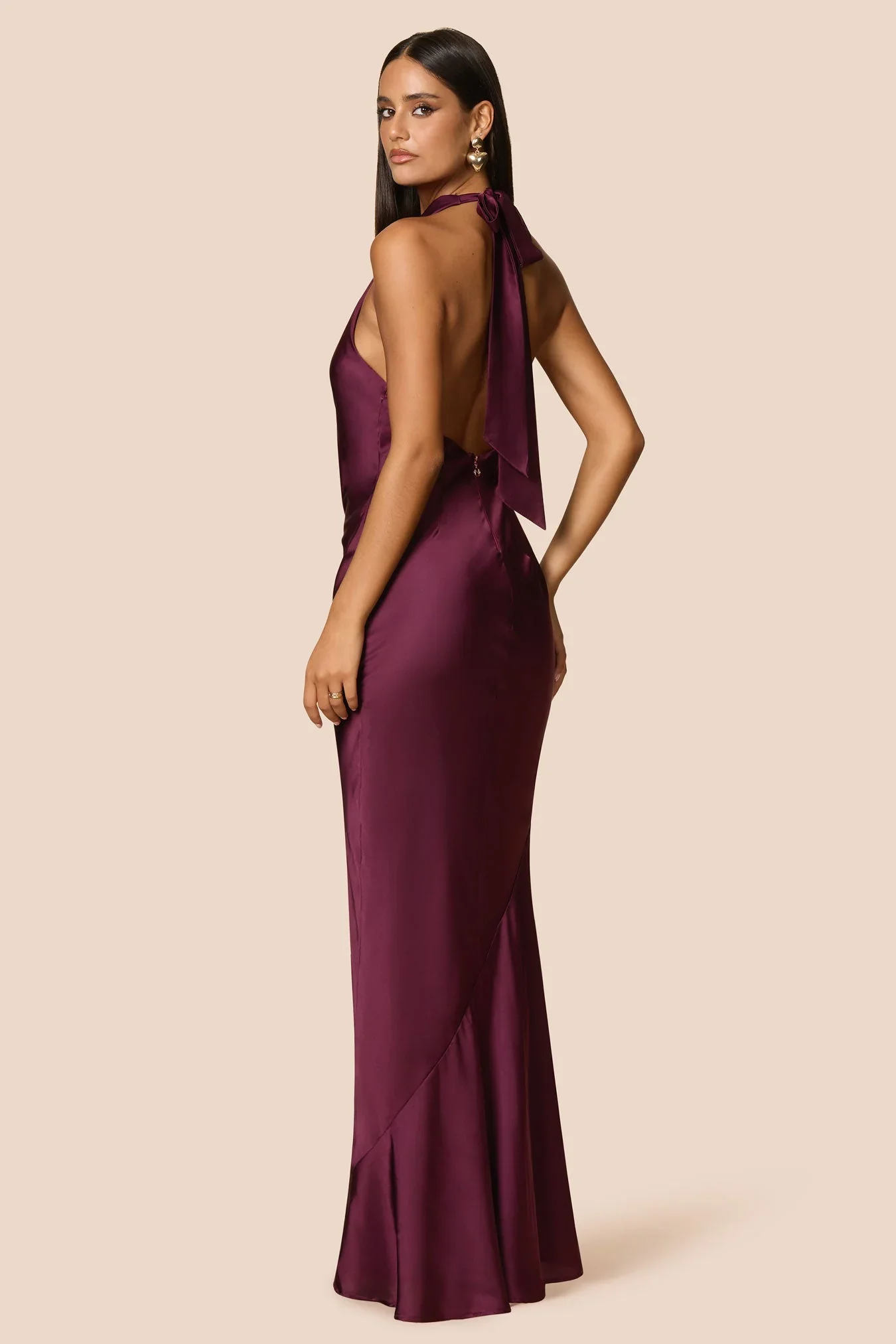 Nookie Penelope Halter Gown - Mulberry - Image 3