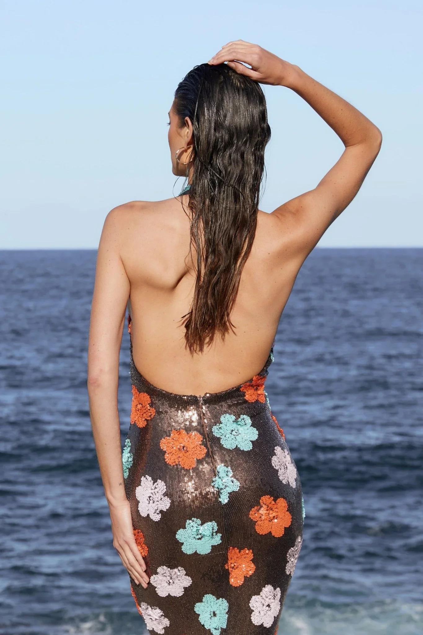 Nookie Sienna Halter Gown - Floral Sequin - Image 3