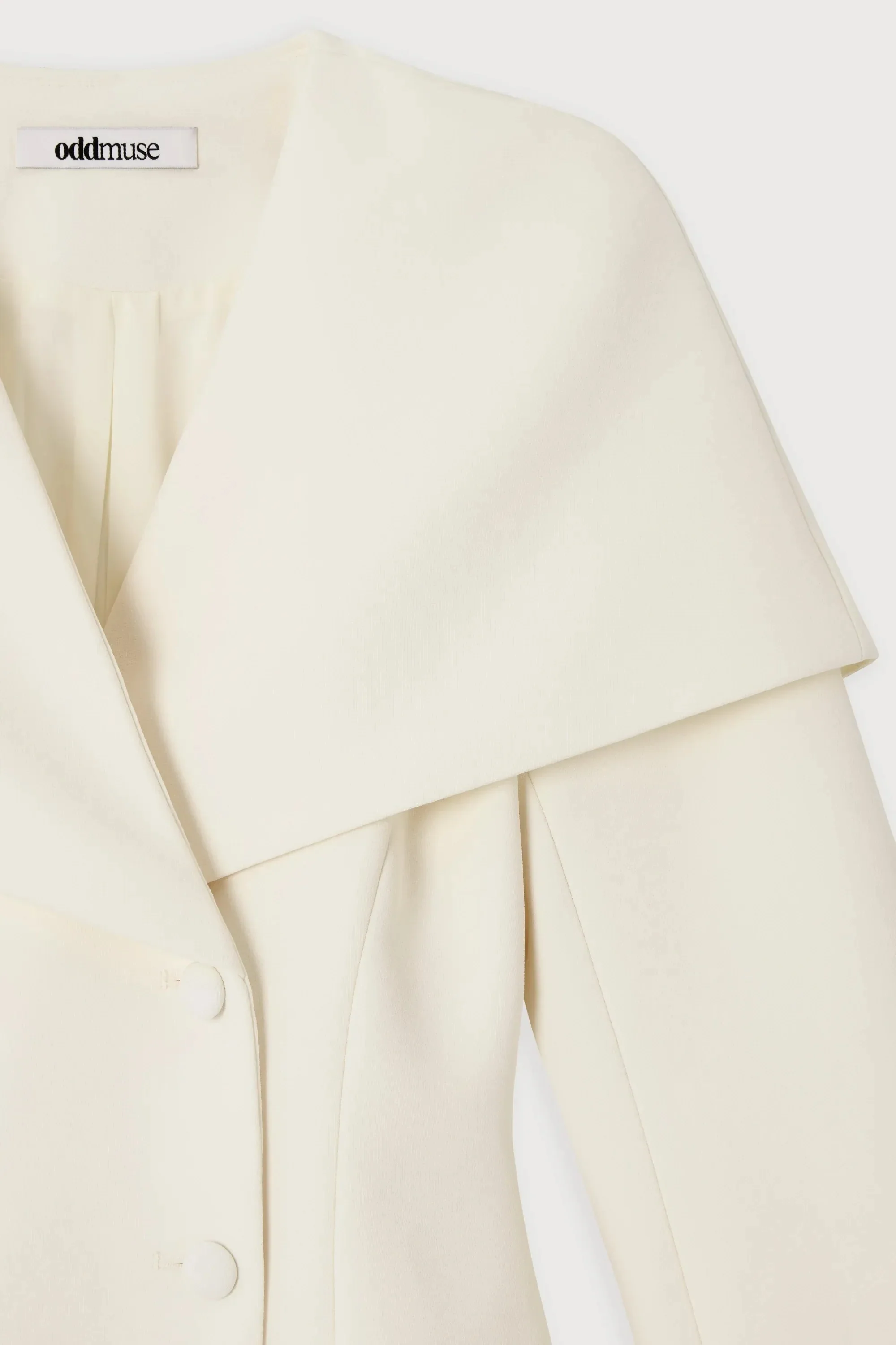 Odd Muse Cape Detail Mini Dress - Cream - Image 5