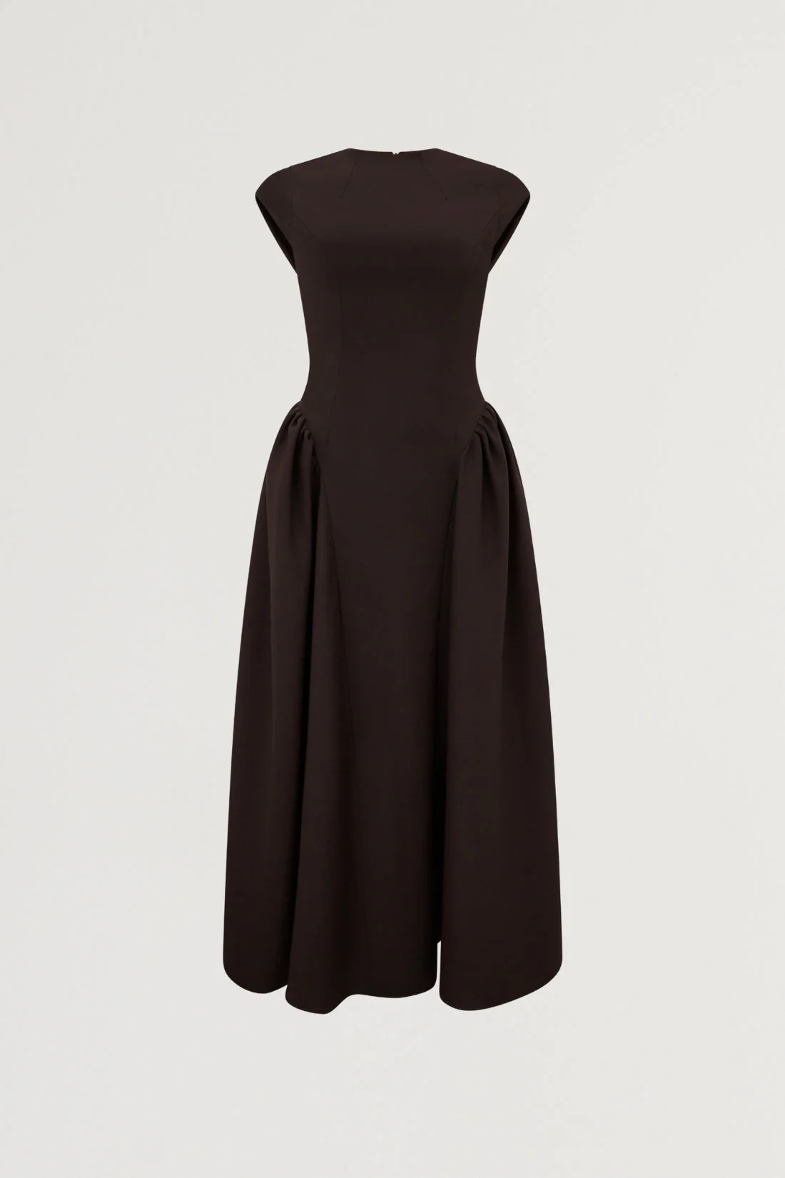 Odd Muse The Ultimate Muse Cap Sleeve Midi Dress- Brown - Image 6