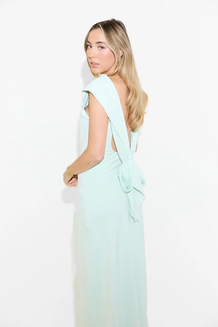 Odd Muse The Ultimate Muse Drape Back Maxi Dress - Mint - Image 3