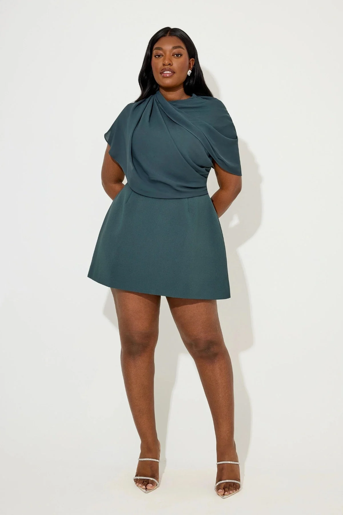 Odd Muse The Ultimate Muse Gathered Mini Dress - Teal