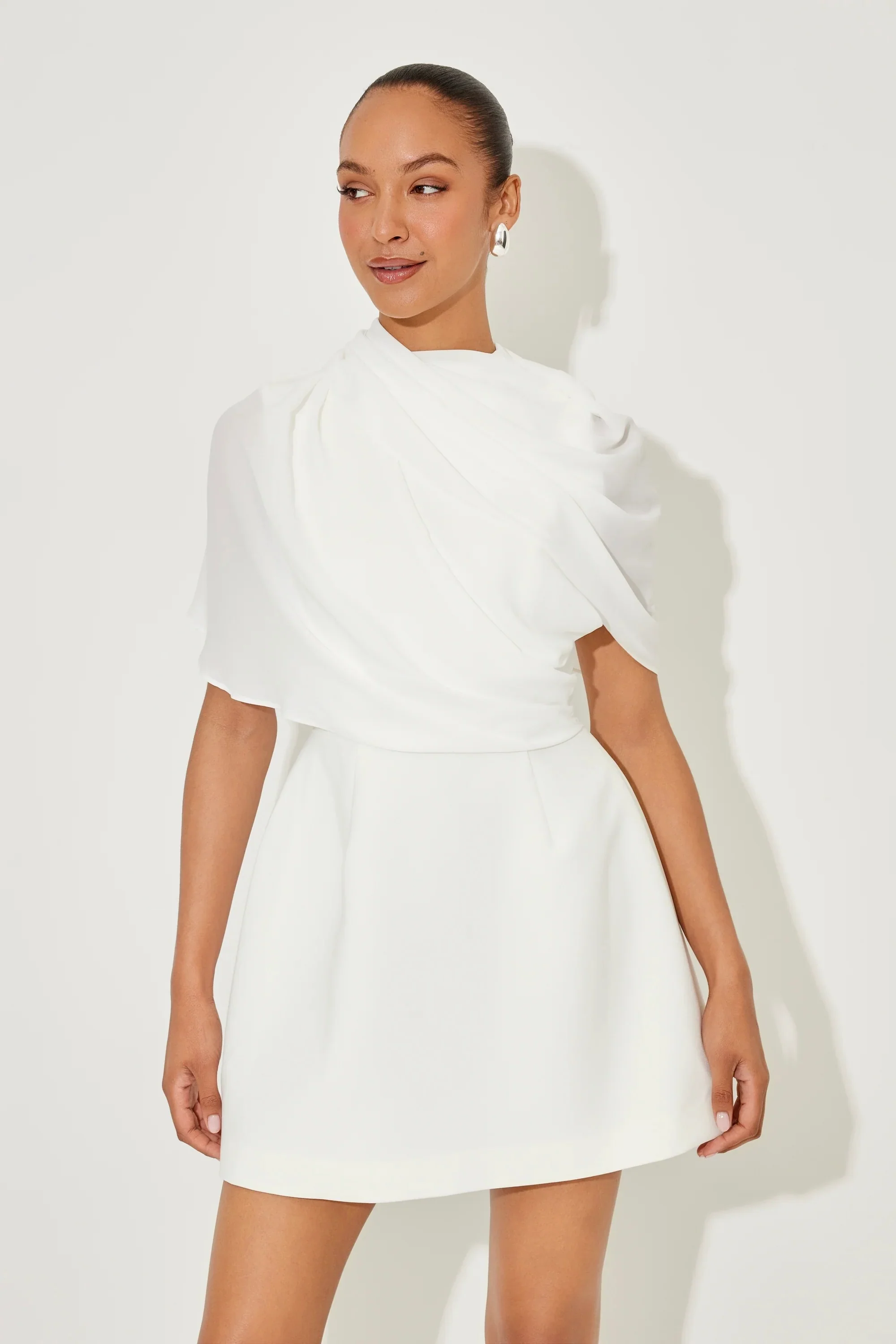 Odd Muse The Ultimate Muse Gathered Mini Dress - White - Image 2