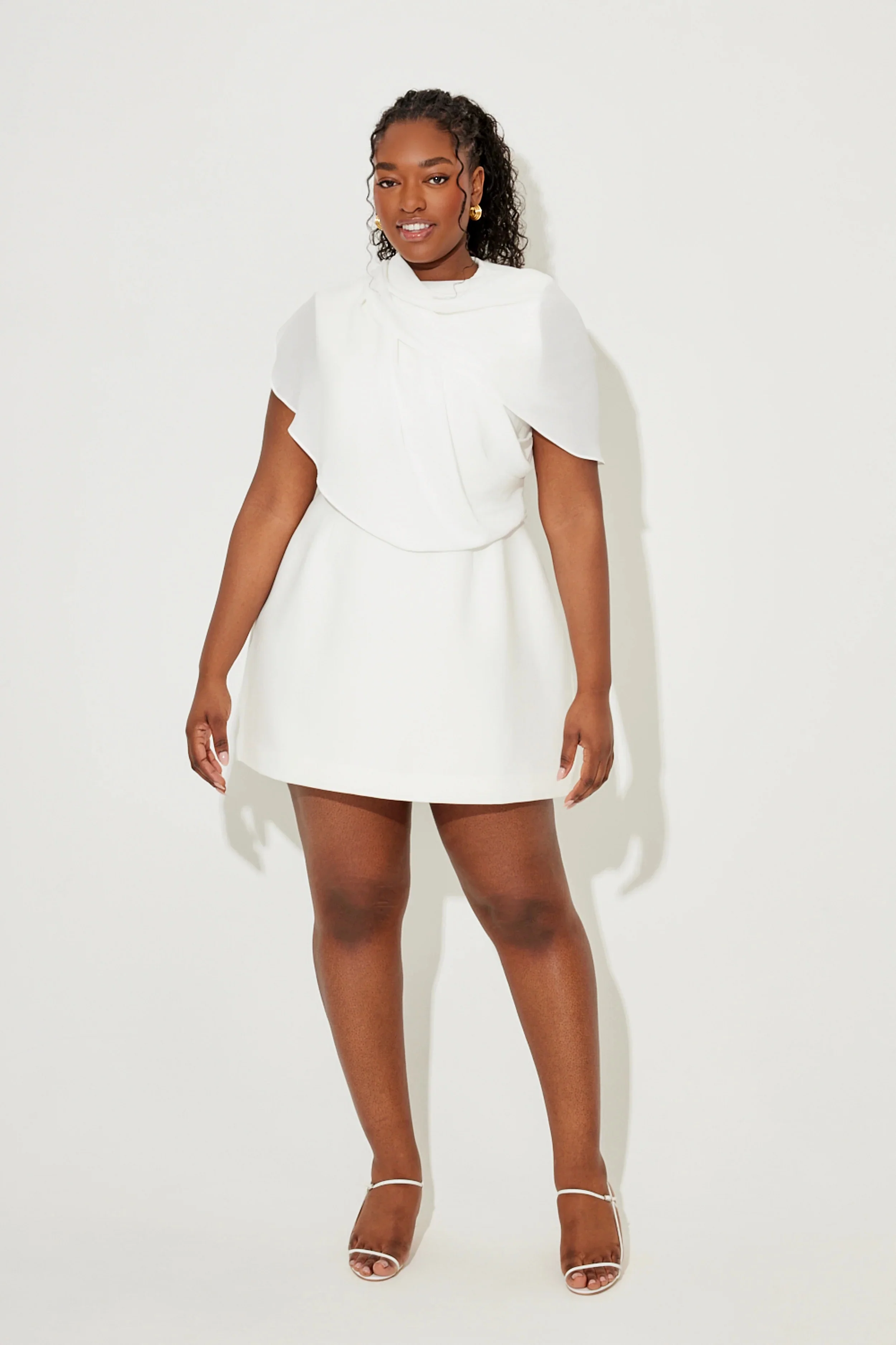 Odd Muse The Ultimate Muse Gathered Mini Dress - White - Image 5