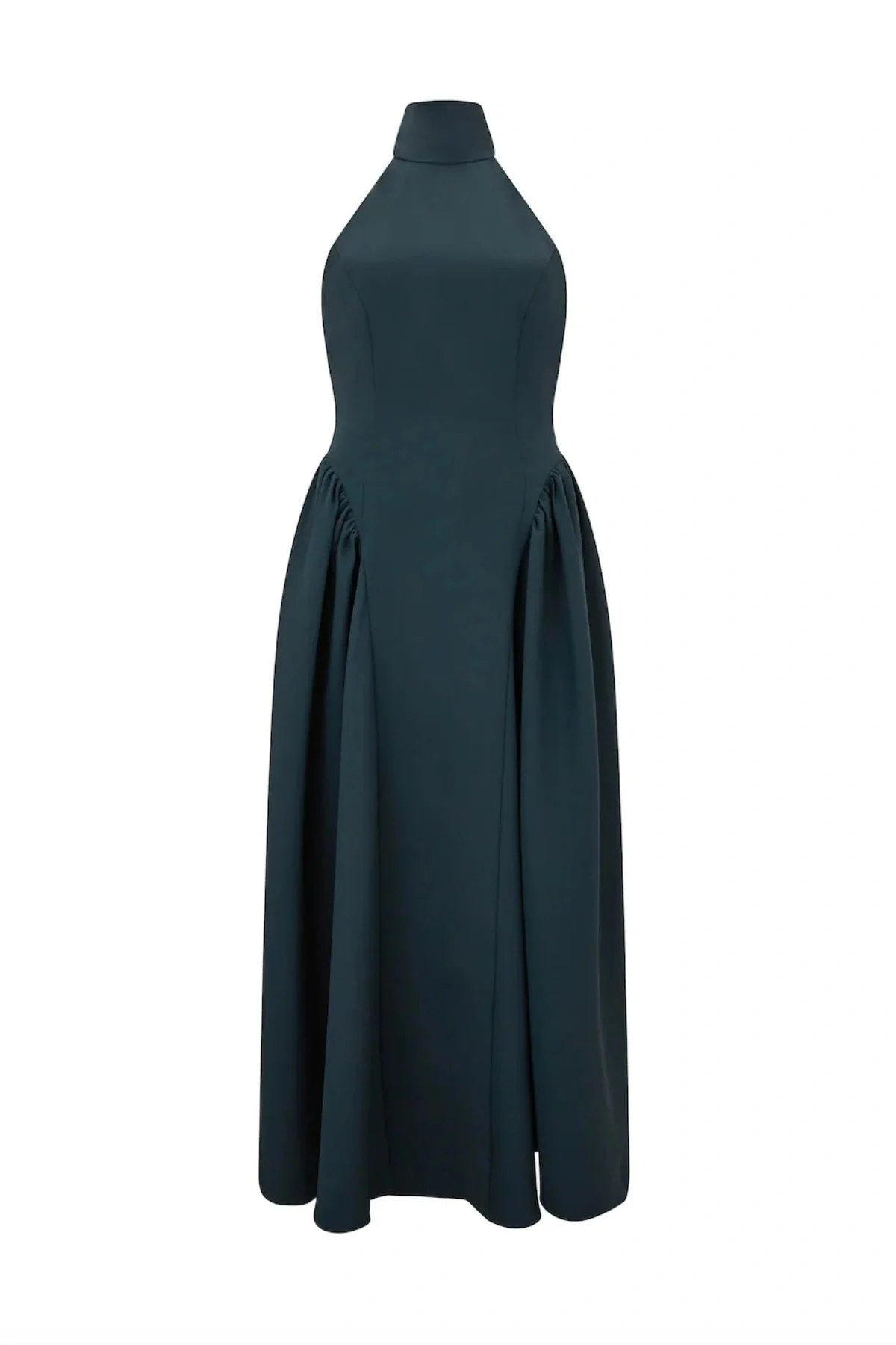 Odd Muse The Ultimate Muse High Neck Gathered Detail Midi Dress - Teal - Image 3