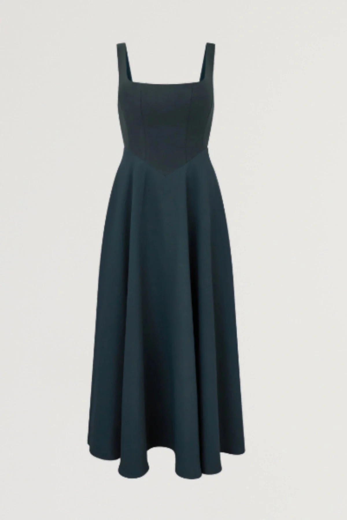Odd Muse The Ultimate Muse High Waisted Square Neck Midi Dress - Teal - Image 6
