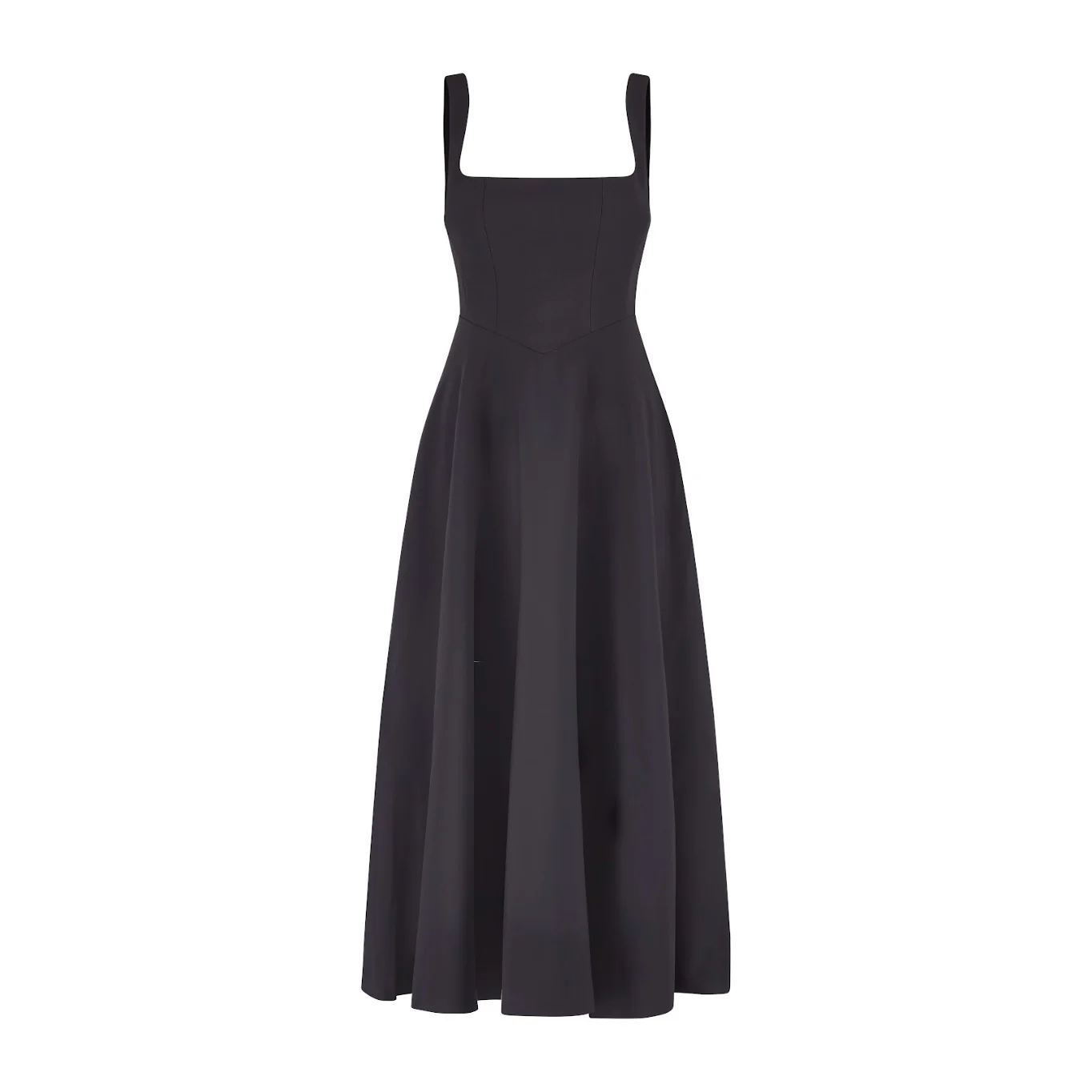 Odd Muse The Ultimate Muse High Waist Square Neck Midi Dress - Black - Image 6