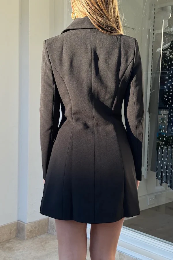 Odd Muse The Ultimate Muse Structured Button Dress - Black - Image 5