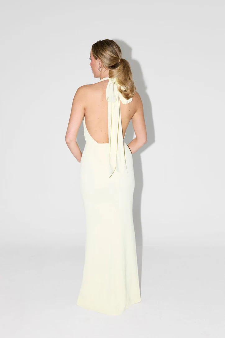 Odd Muse The Ultimate Muse Tie Neck Maxi Dress - Butter Cream - Image 3