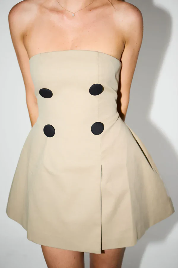 Odd Muse The Ultimate Muse Trench Mini Dress - Beige - Image 8