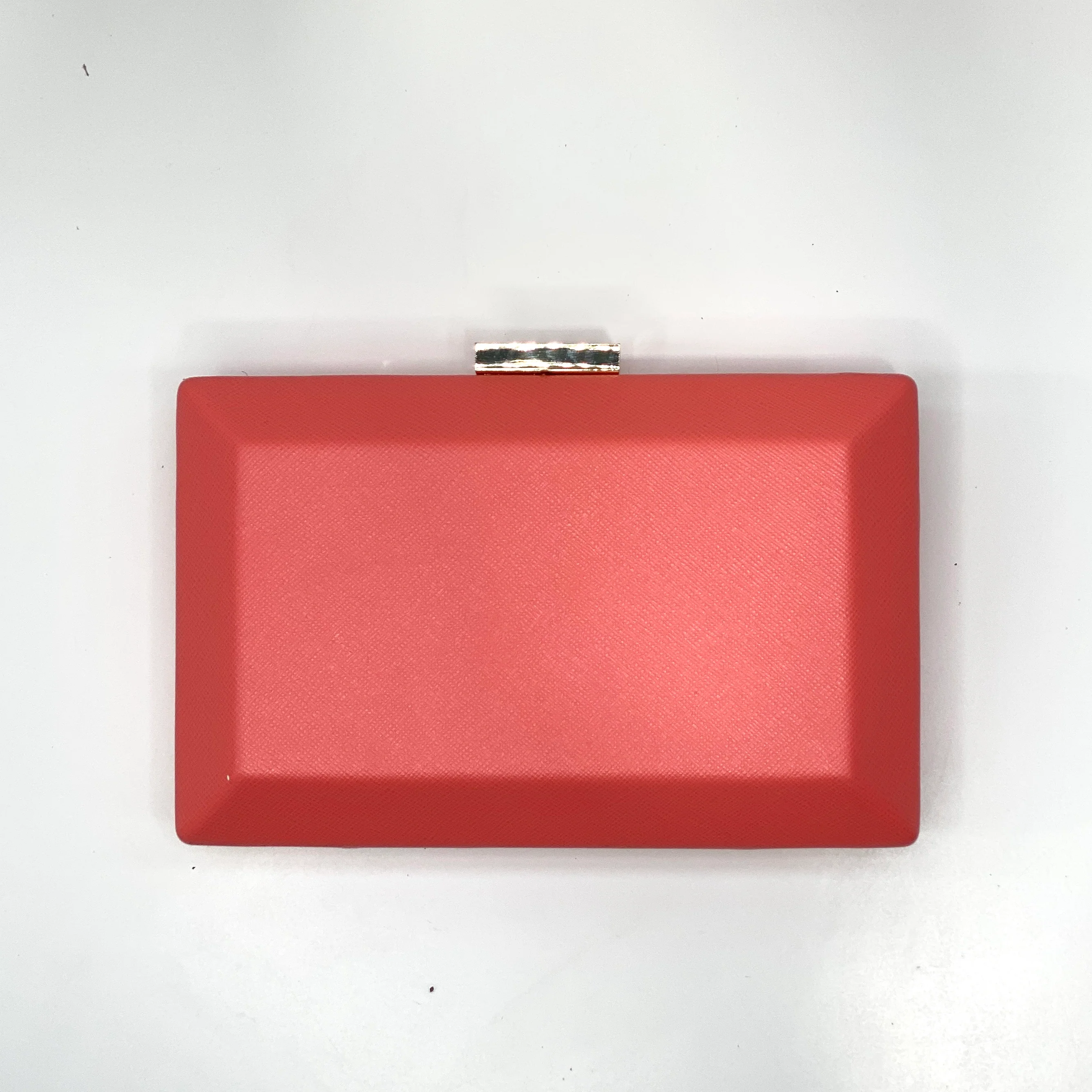 Olga Berg Ava Rectangular Clutch - Coral - Image 3