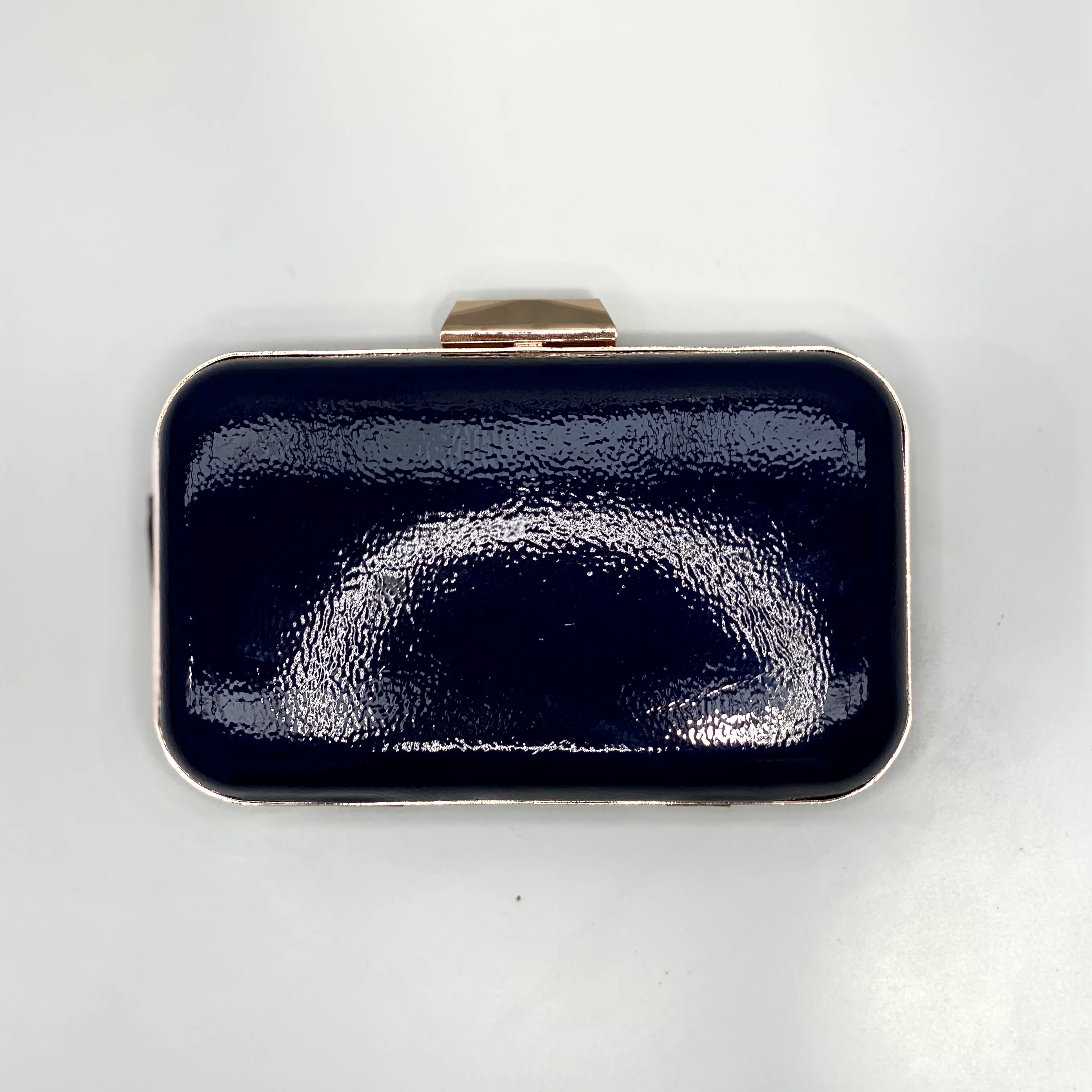Olga Berg Pippa Crinkle Patent Pod - Navy - Image 3