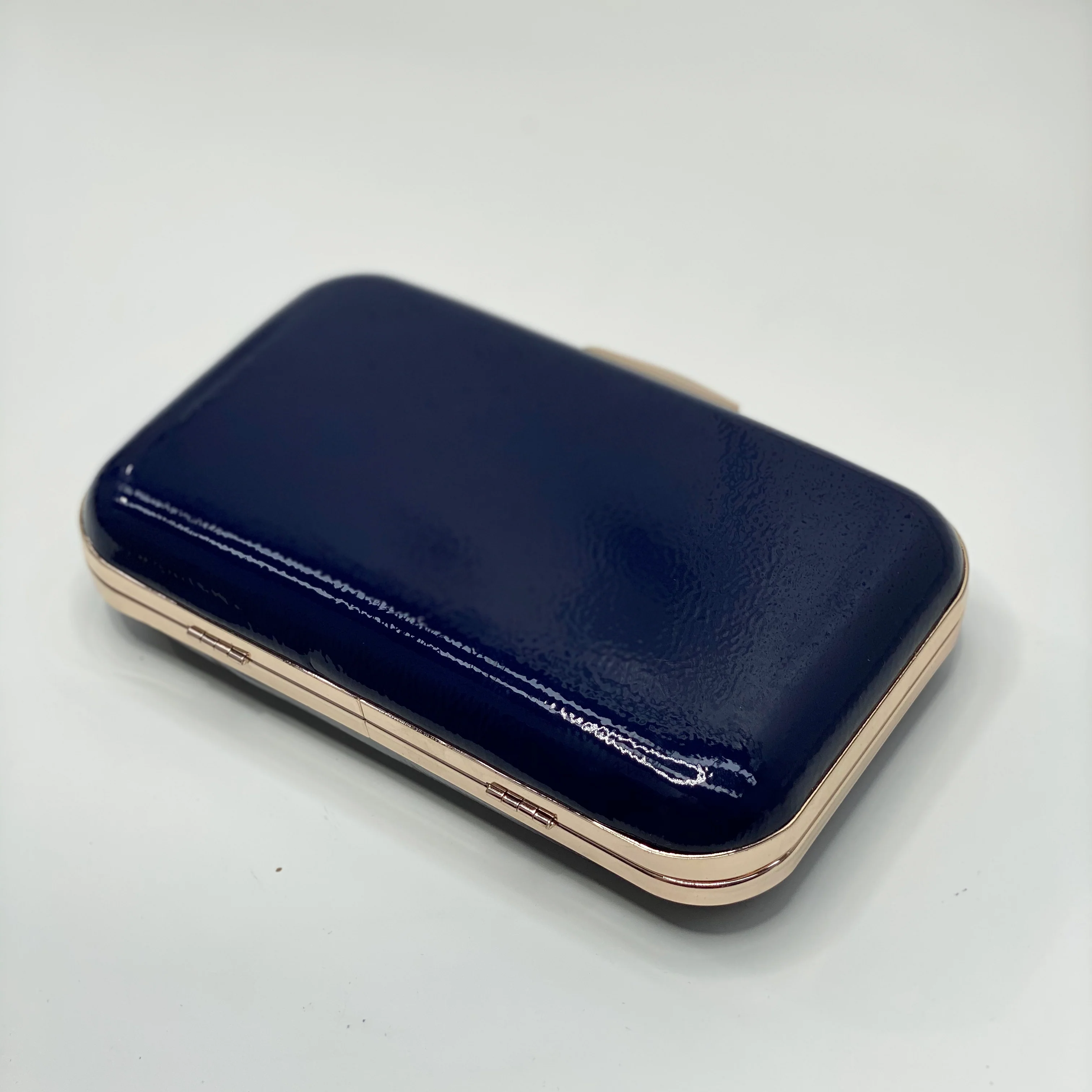 Olga Berg Pippa Crinkle Patent Pod - Navy - Image 4
