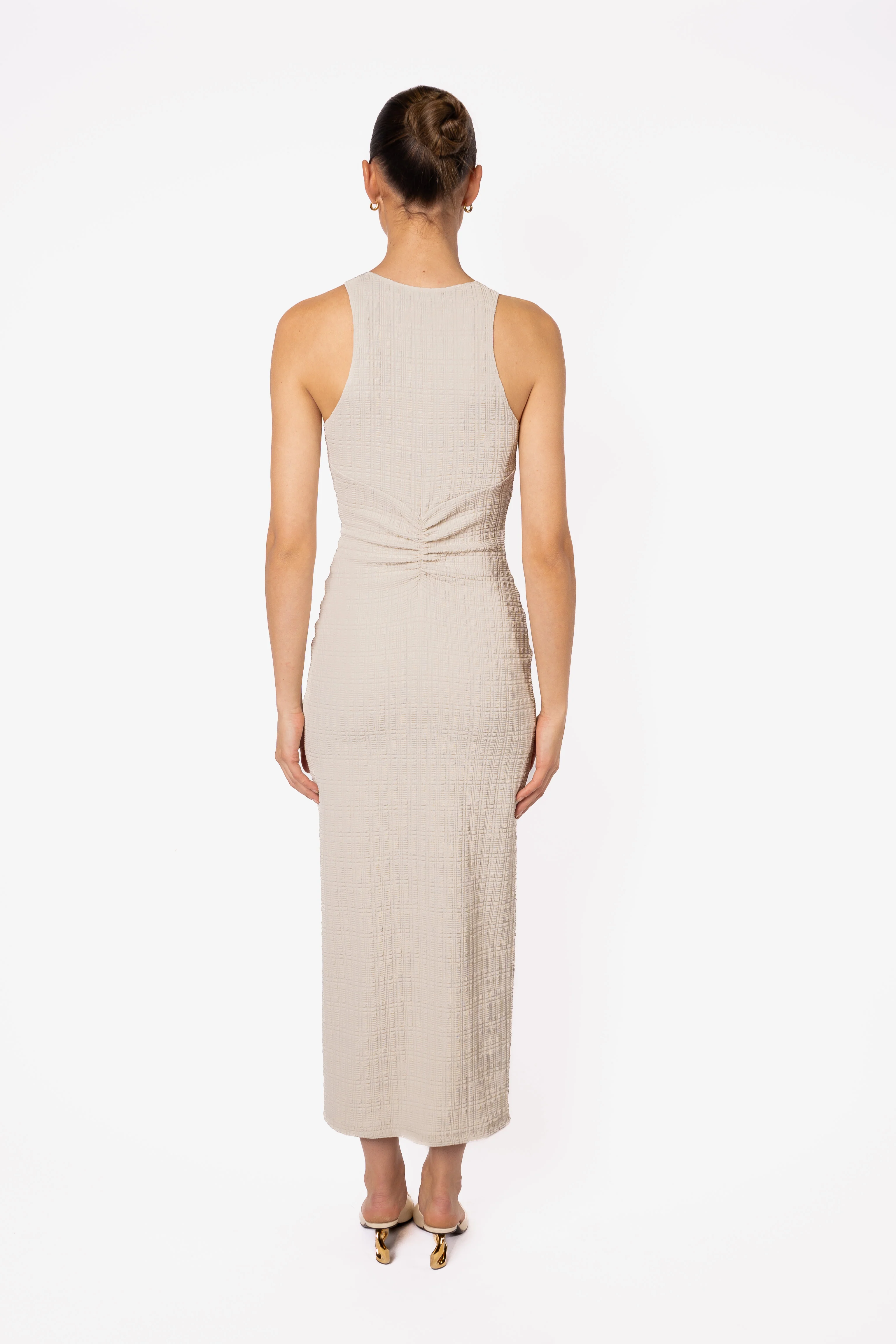 One Fell Swoop Aoki Tank Dress - Wheat - Image 7