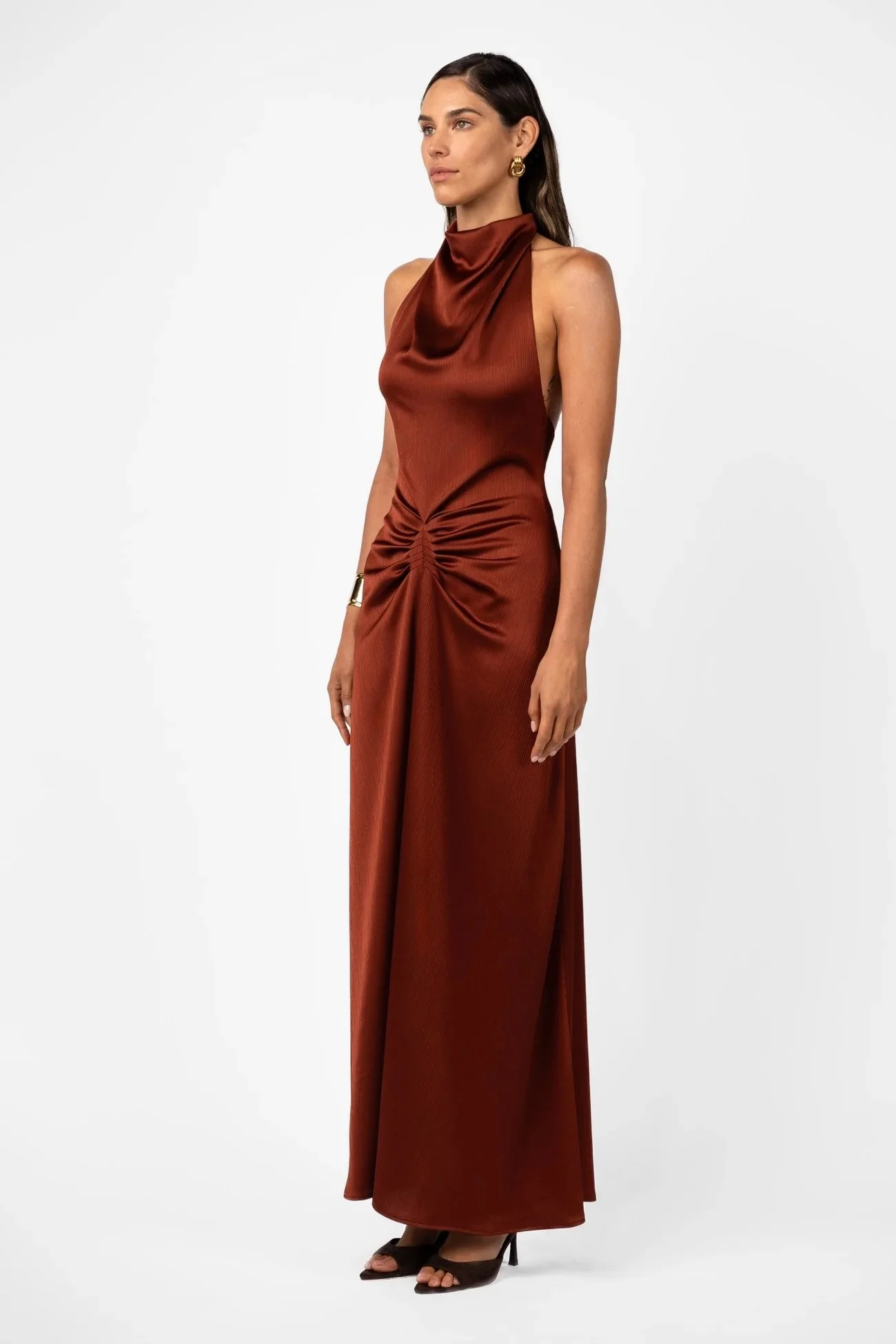 One Fell Swoop Caira Gown - Terra Rosa Satin - Image 3