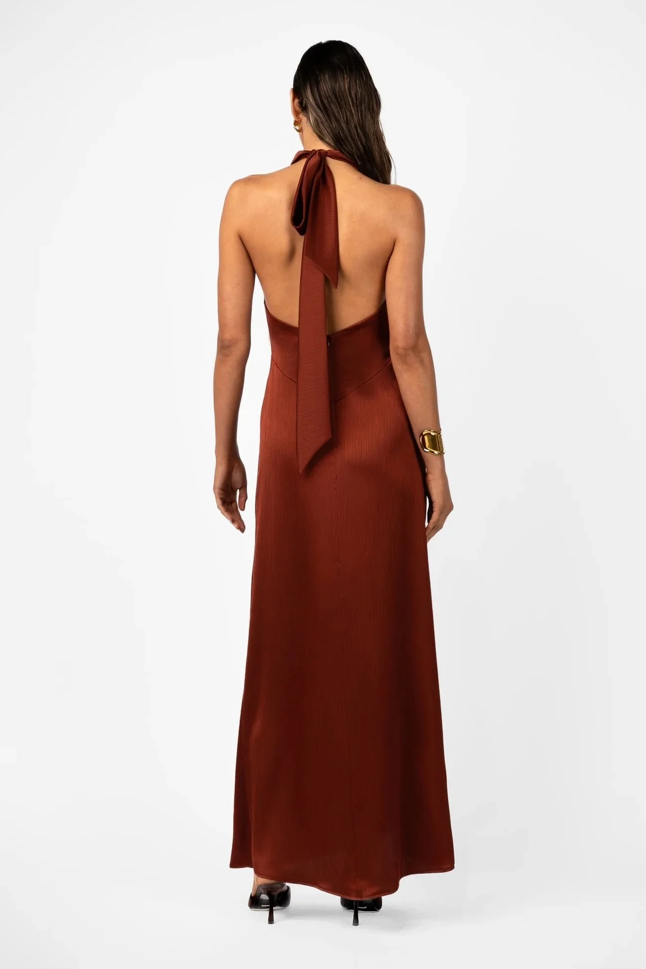 One Fell Swoop Caira Gown - Terra Rosa Satin - Image 5