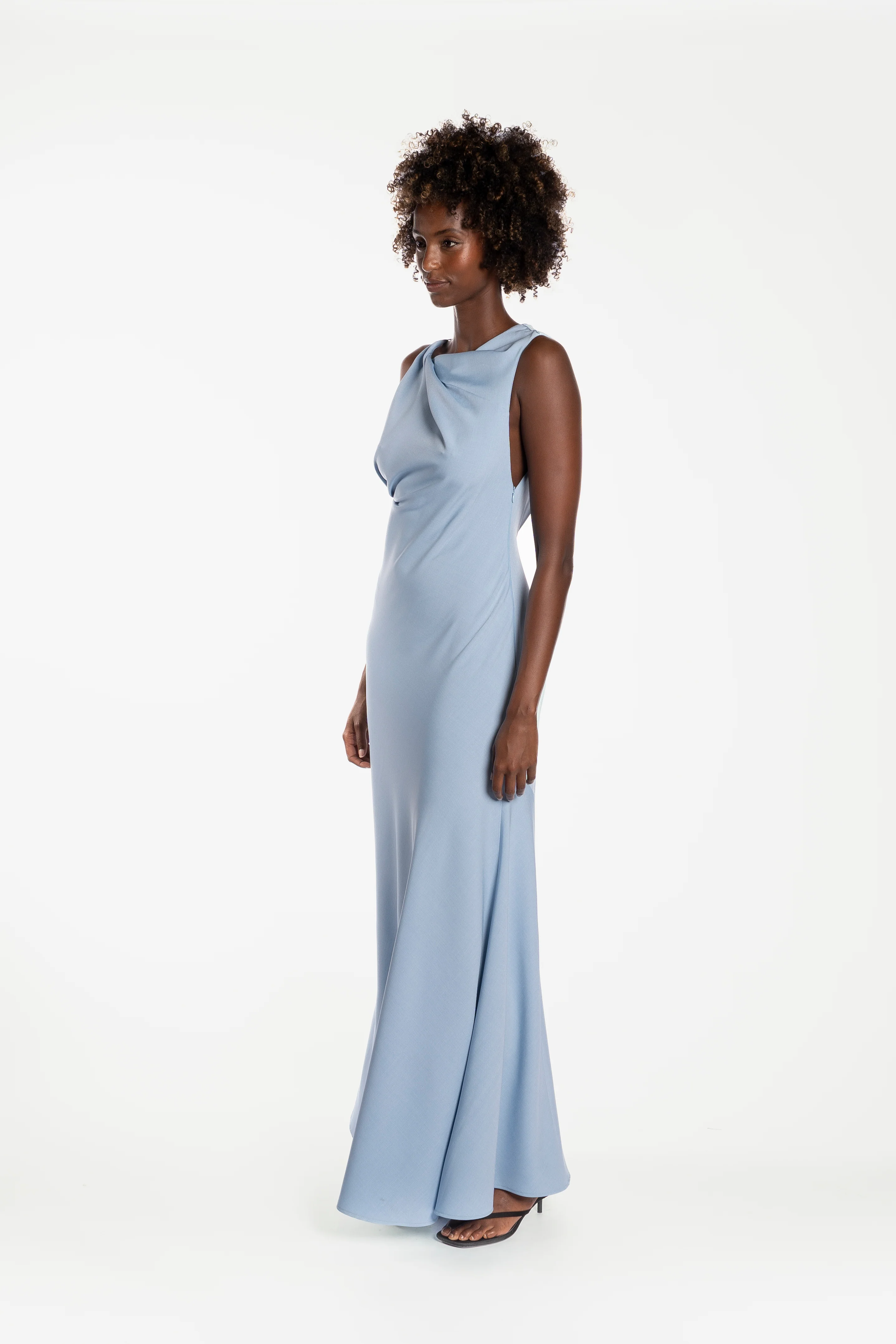 One Fell Swoop Kota Maxi Dress - Denim Blue - Image 4