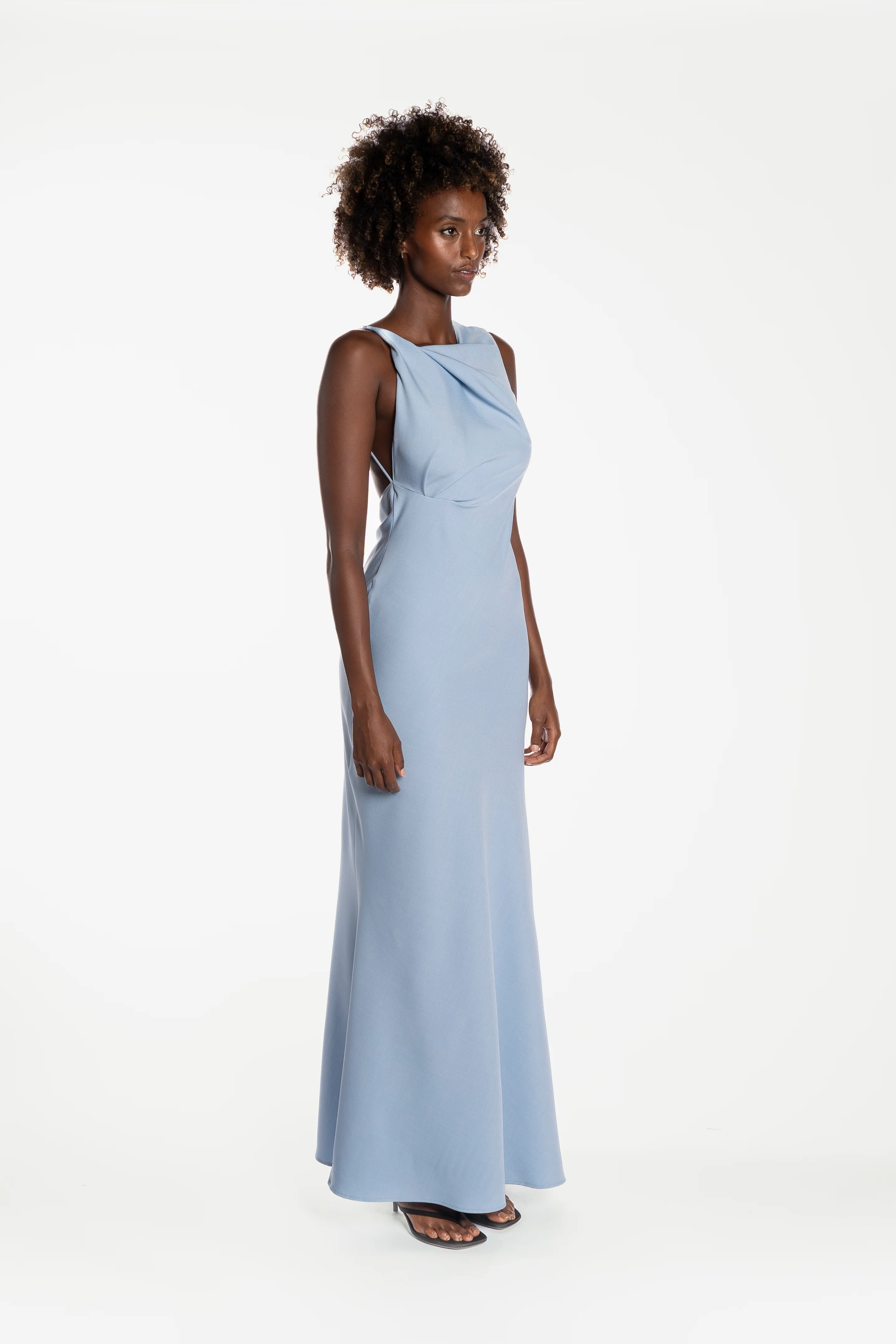 One Fell Swoop Kota Maxi Dress - Denim Blue - Image 6