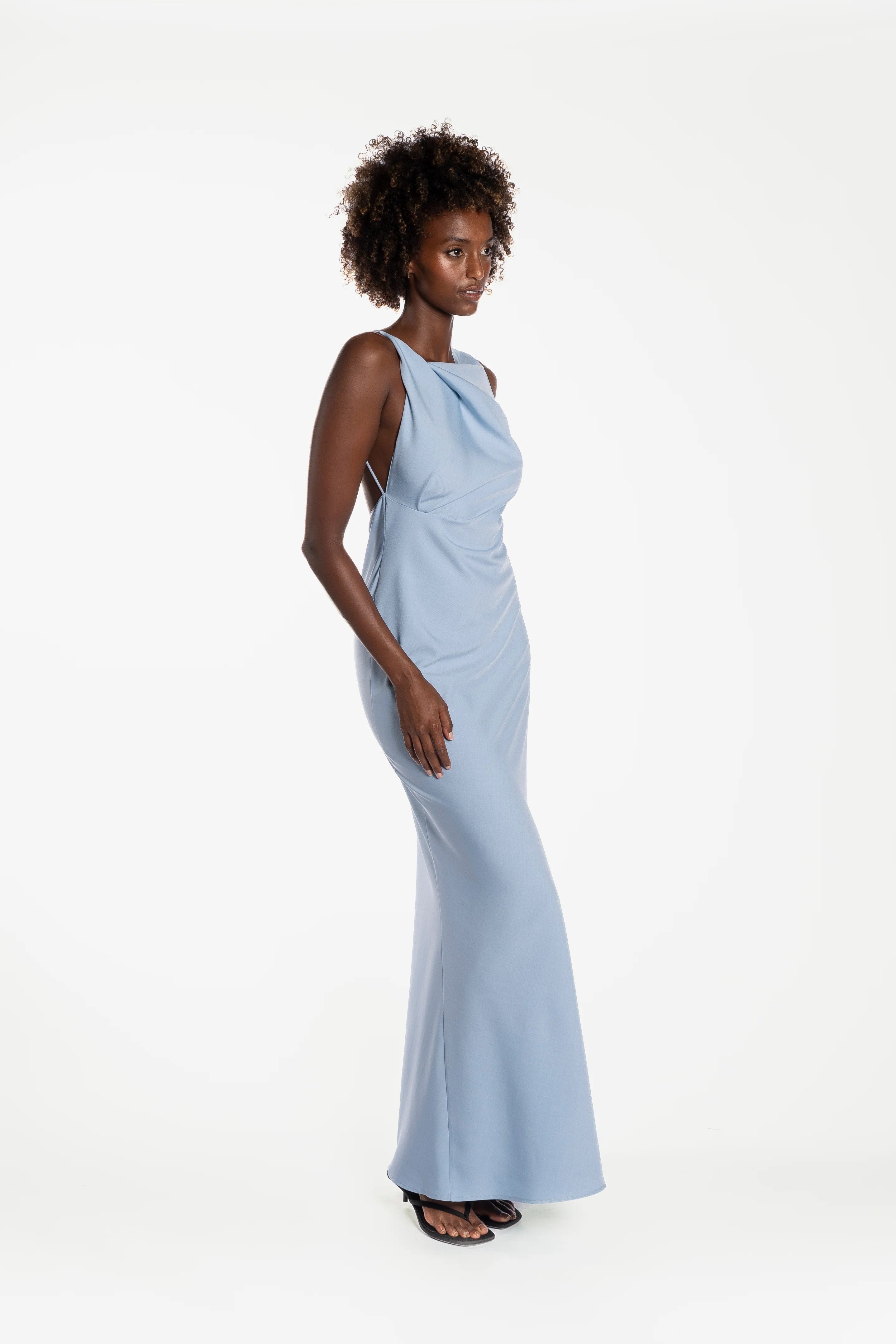 One Fell Swoop Kota Maxi Dress - Denim Blue - Image 7