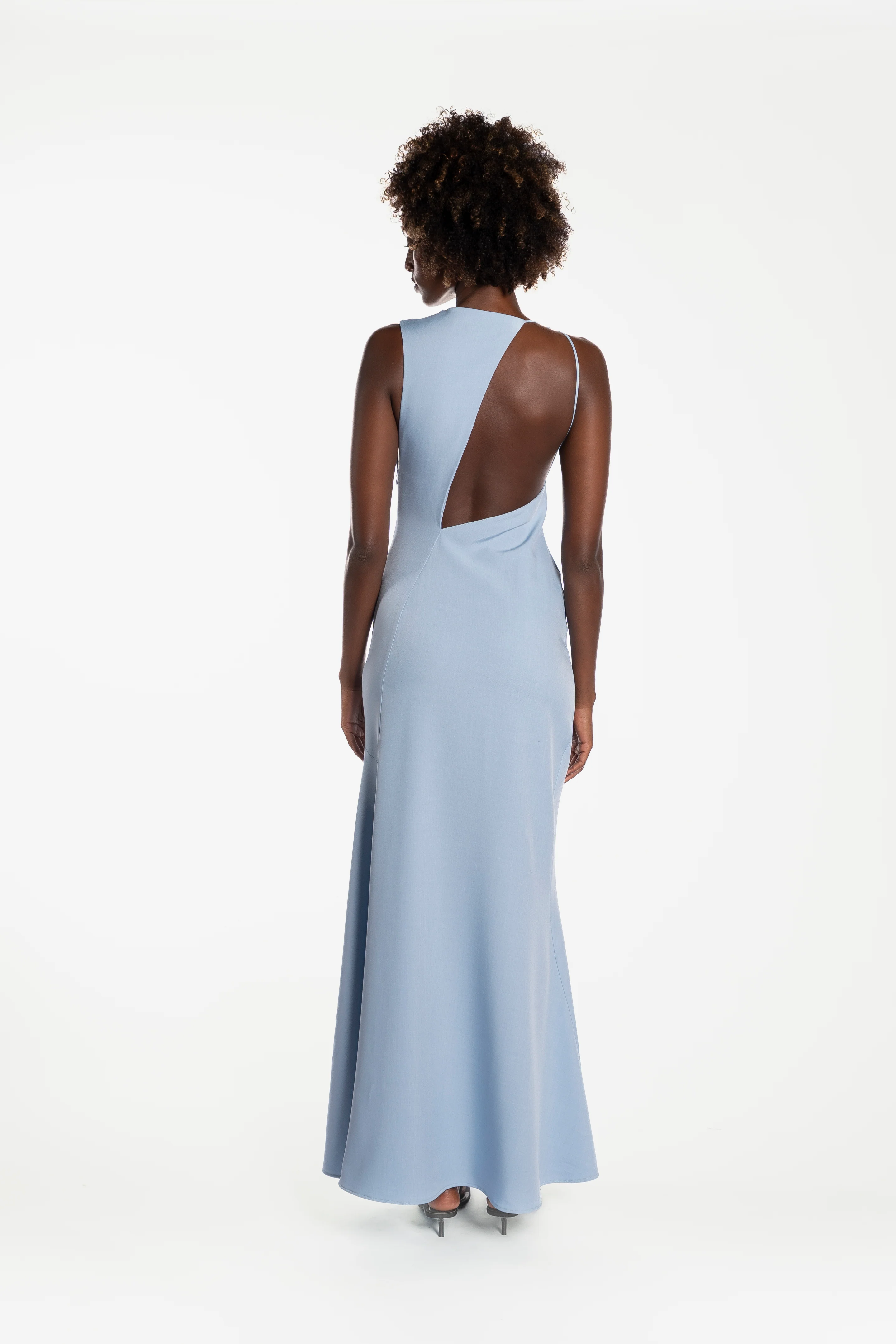 One Fell Swoop Kota Maxi Dress - Denim Blue - Image 8