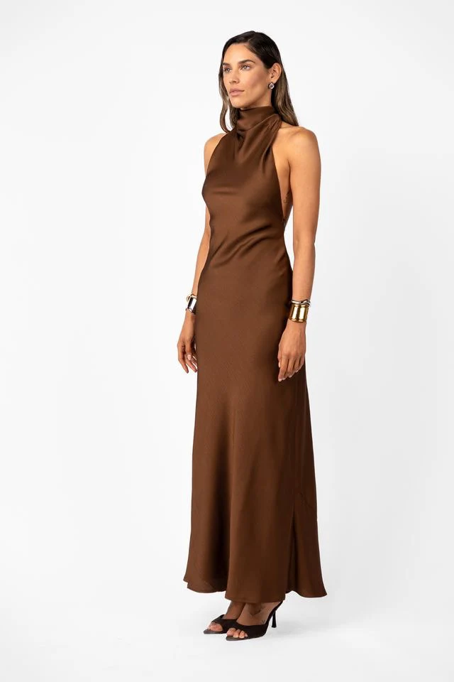 One Fell Swoop Kristina Dress - Kobicha Satin - Image 4