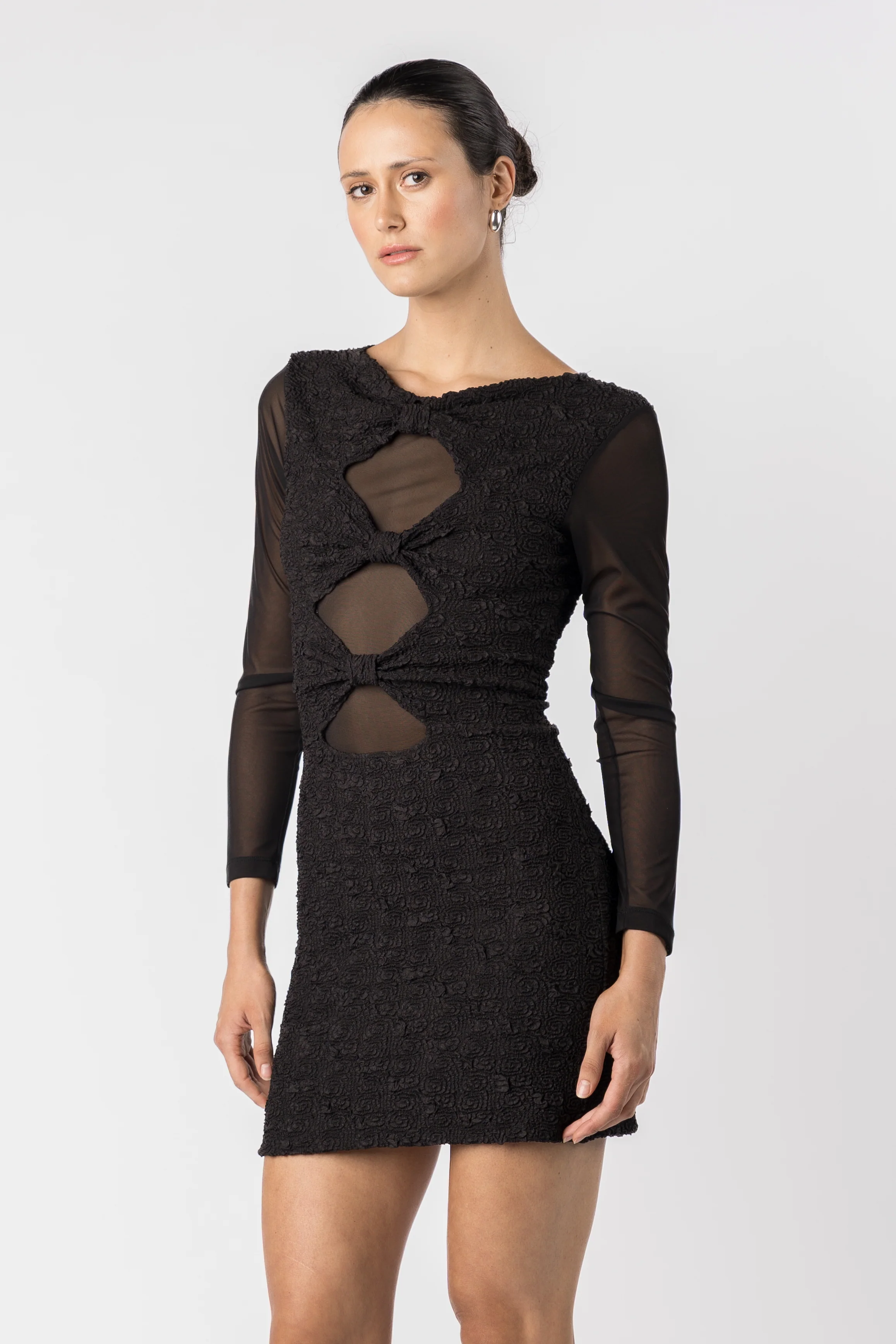 One Fell Swoop Lash Mini Dress - Caviar Rose - Image 2