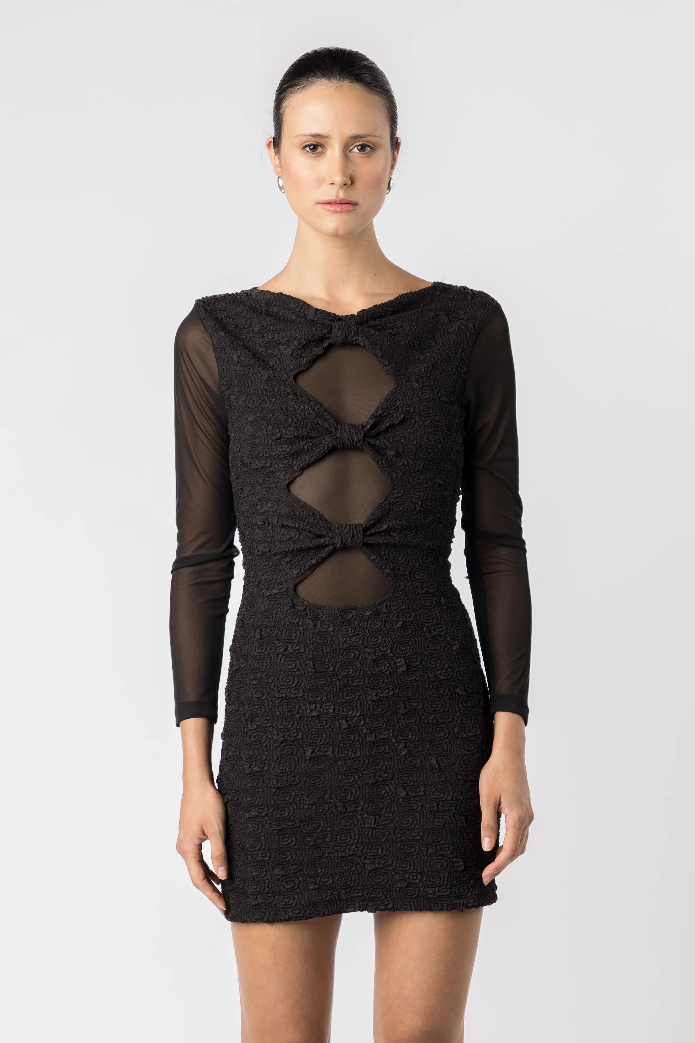 One Fell Swoop Lash Mini Dress - Caviar Rose - Image 5
