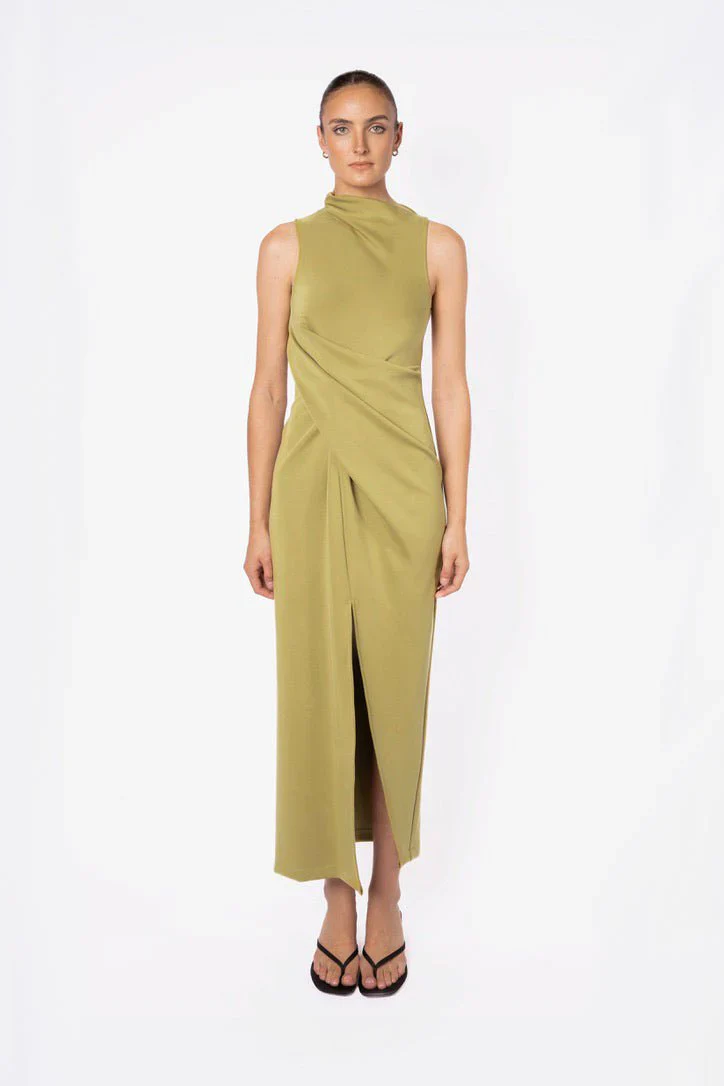 One Fell Swoop Sculpted Stretch Dress - Wasabi