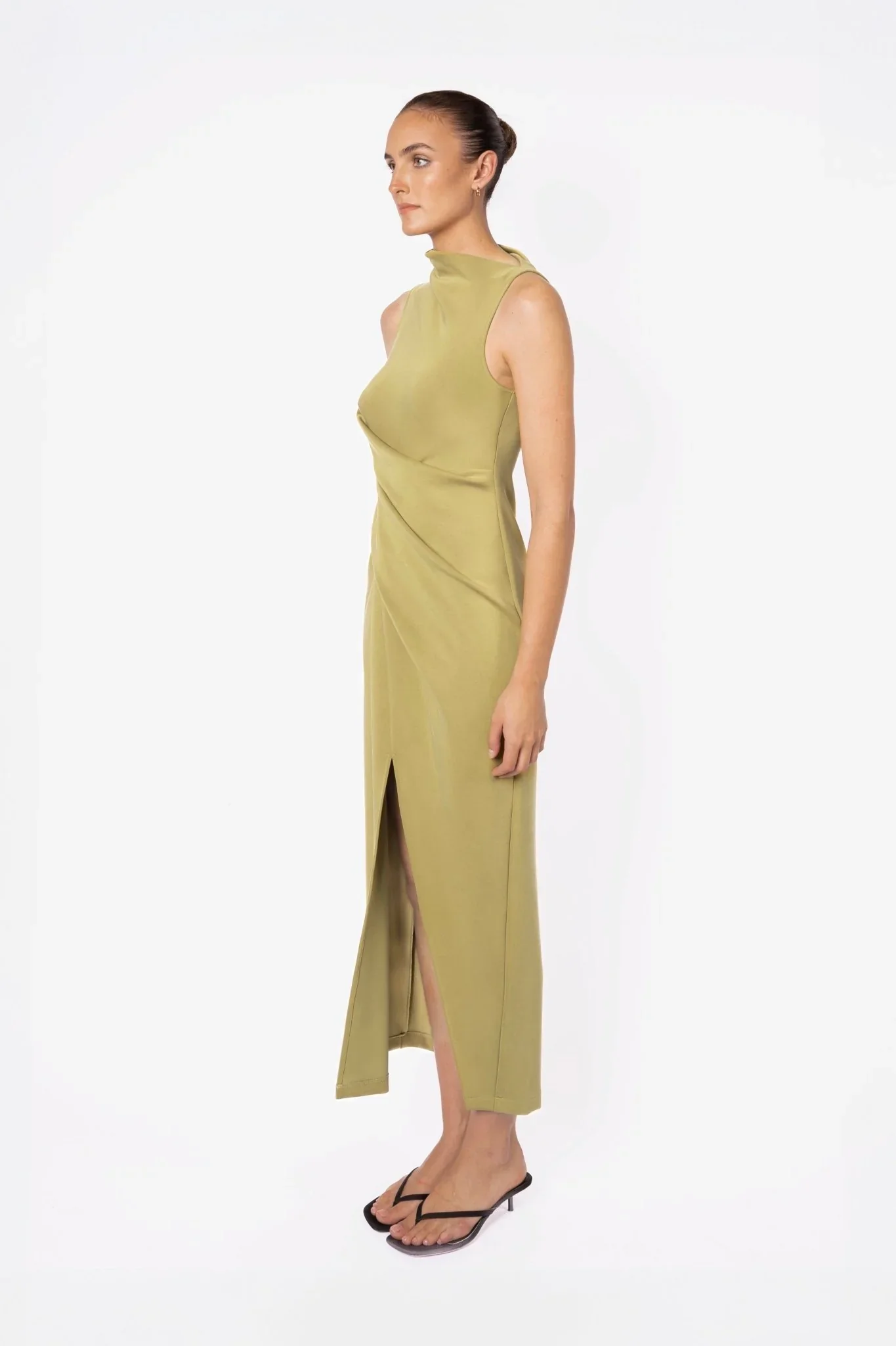 One Fell Swoop Sculpted Stretch Dress - Wasabi - Image 5